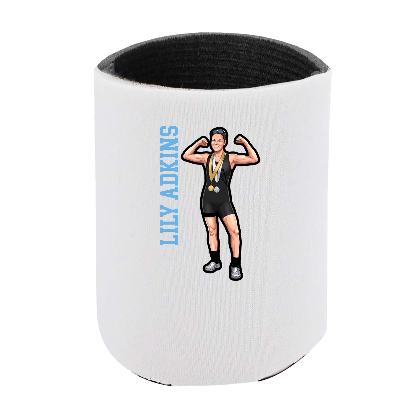 Can Holder — Name Vertical in White