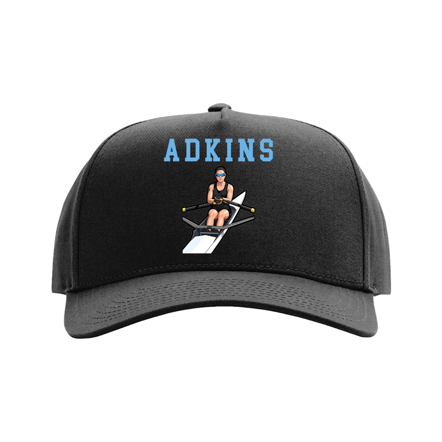 Full Fabric Five-Panel Champ Cap — Shirsey in Black