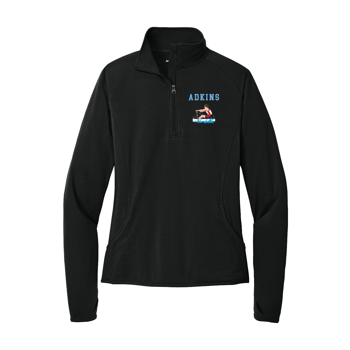 Women's Q-Zip Pullover — Shirsey in Black