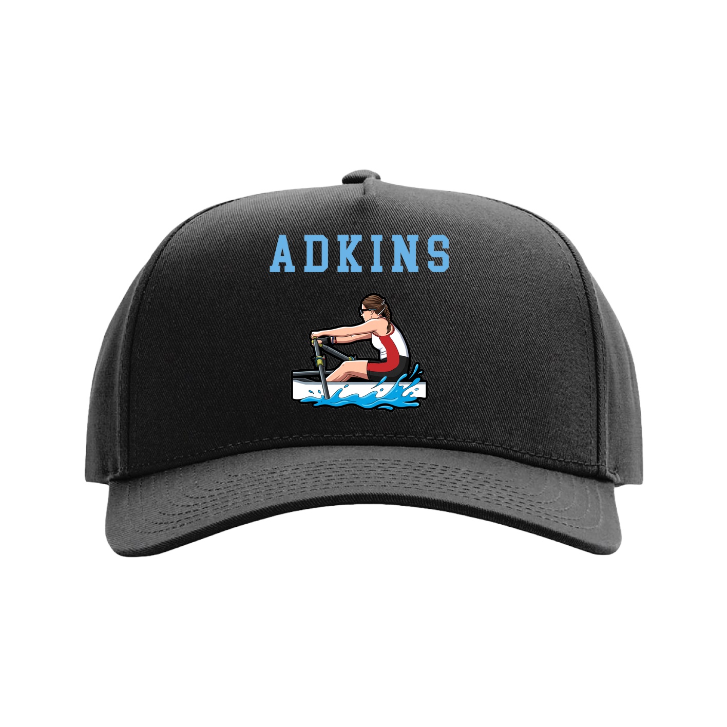 Full Fabric Five-Panel Champ Cap — Shirsey in Black