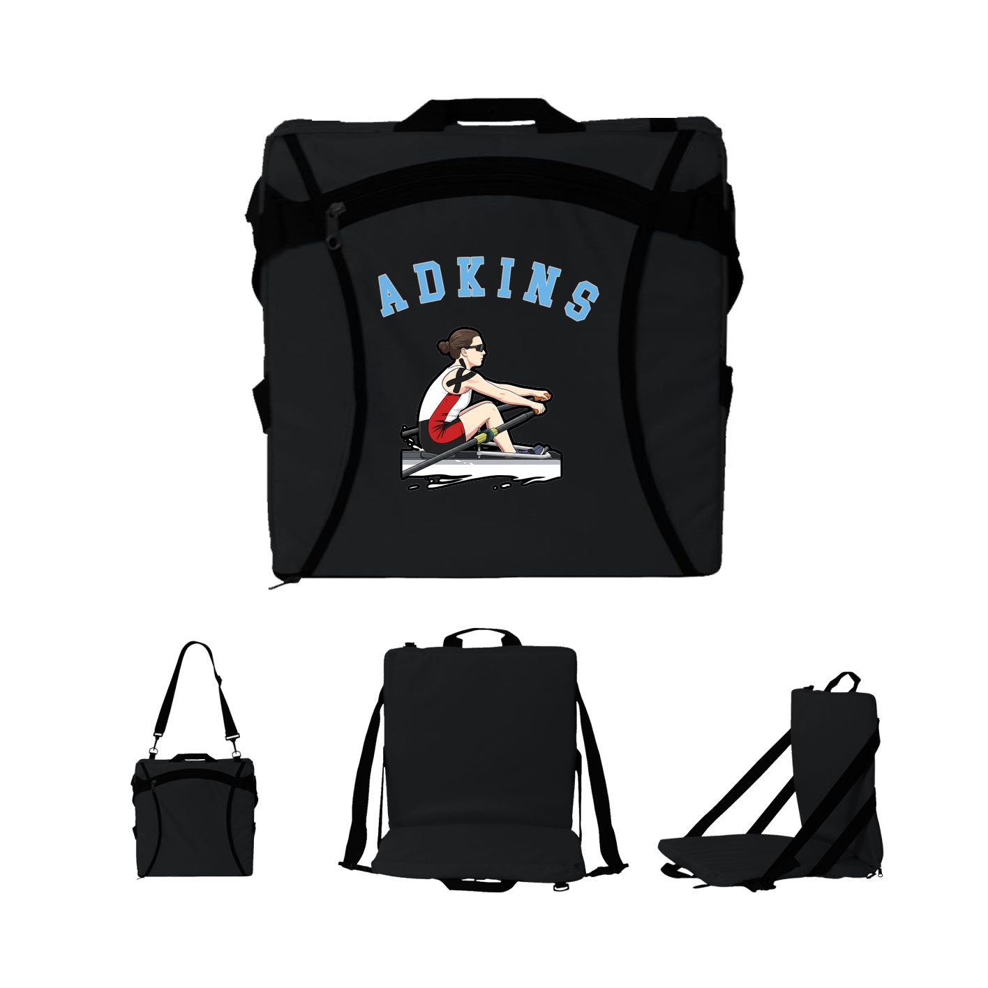 Folding Stadium Seat — Shirsey Arch in Black