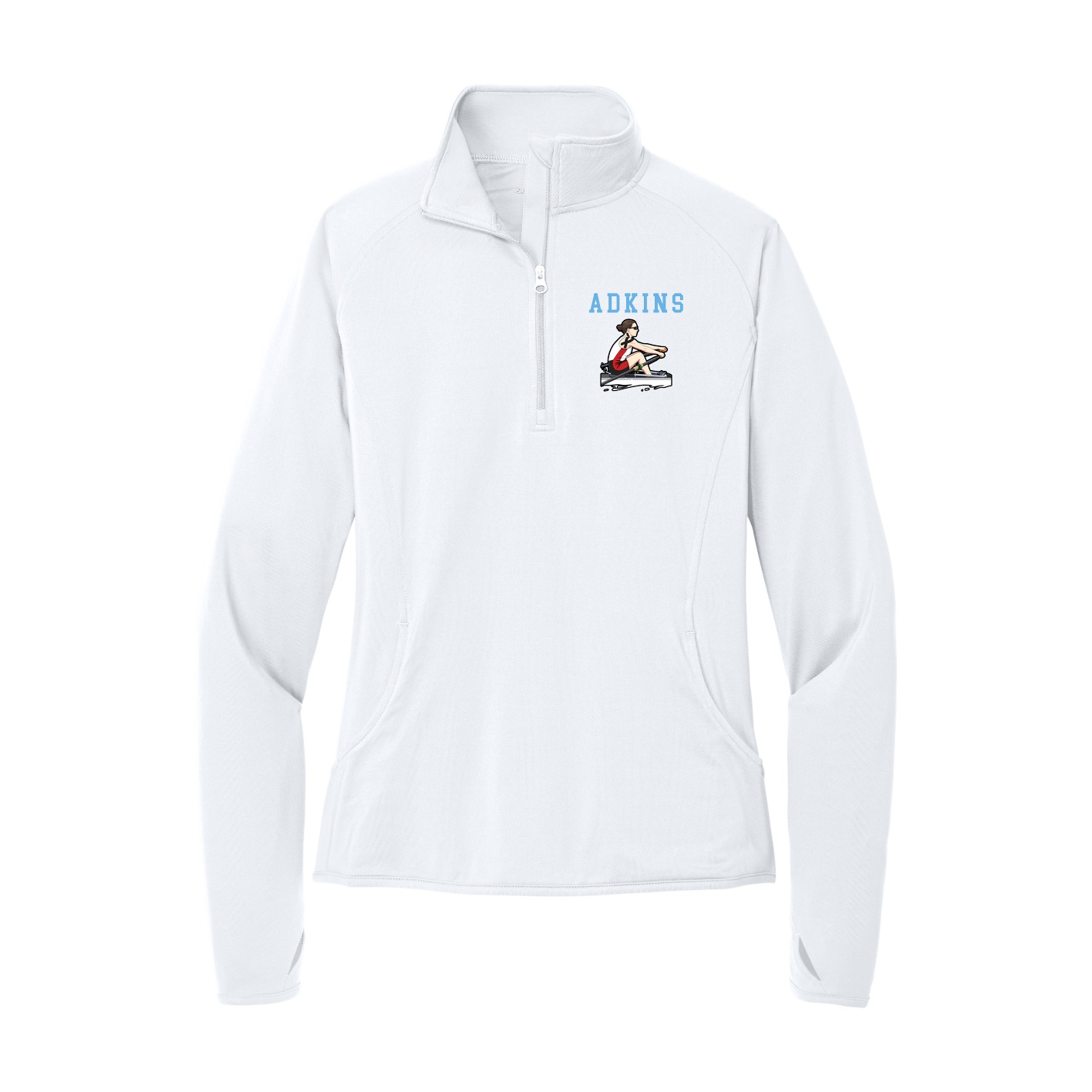 Women's Q-Zip Pullover — Shirsey in White
