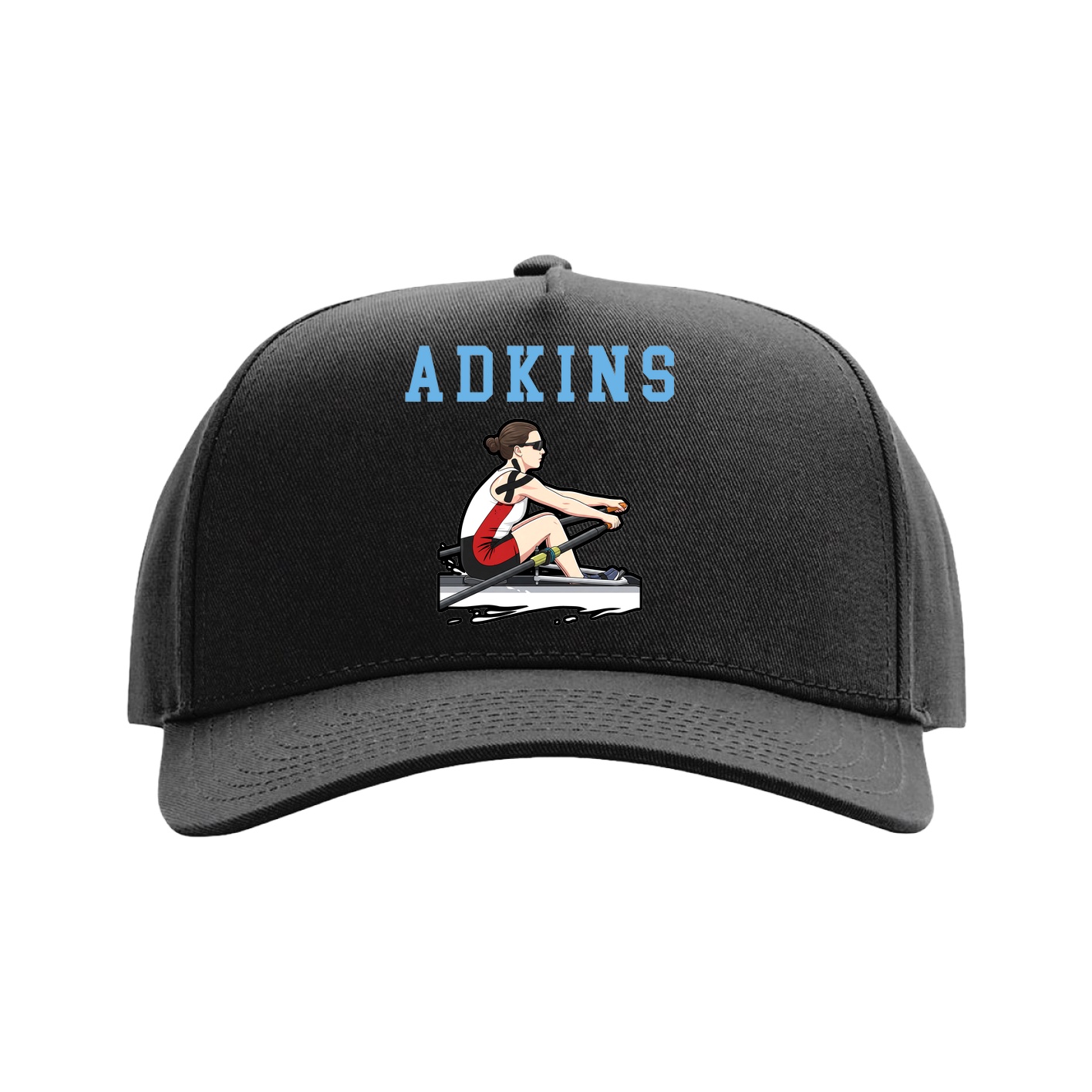 Full Fabric Five-Panel Champ Cap — Shirsey in Black