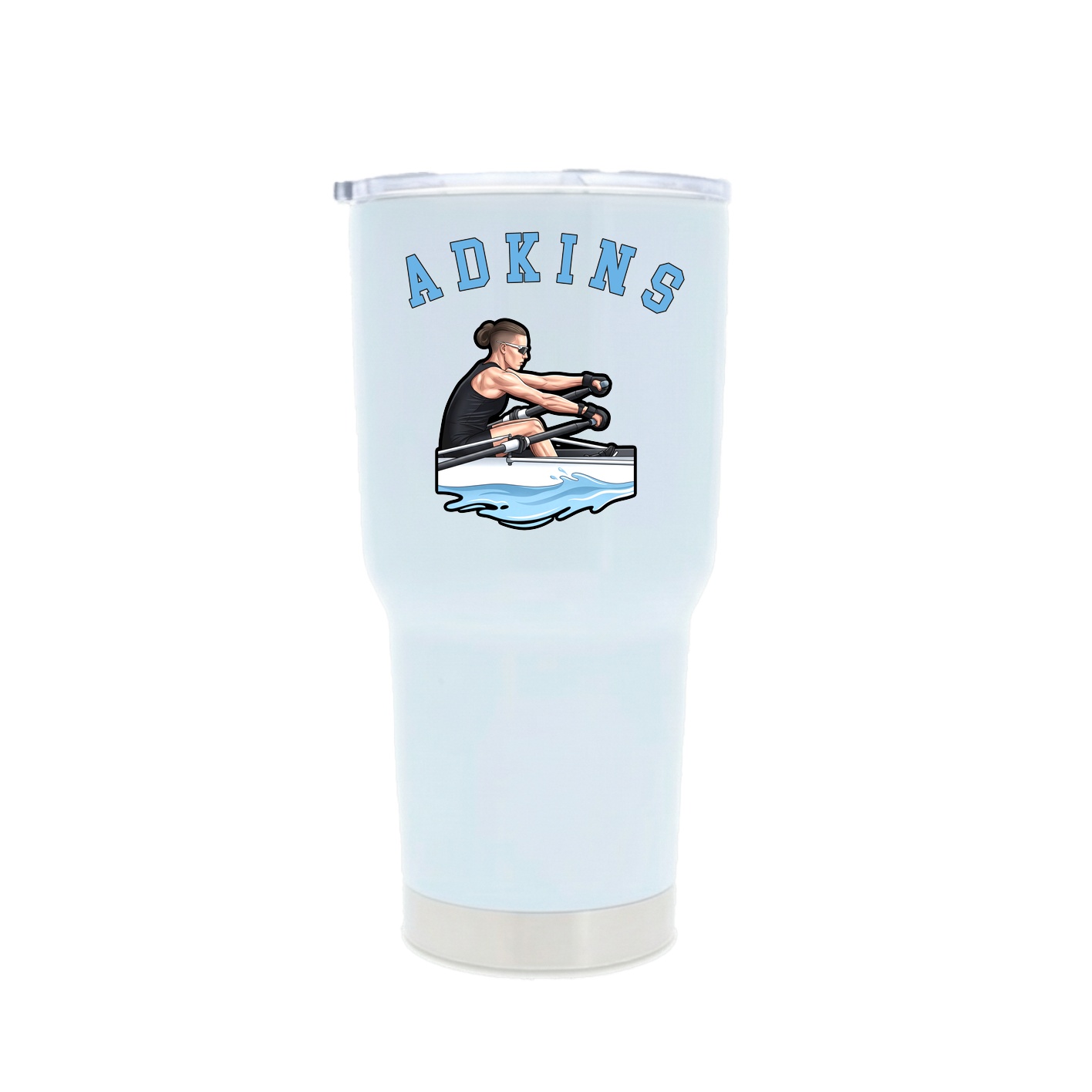 30oz Stainless Steel Tumbler — Shirsey Arch in White