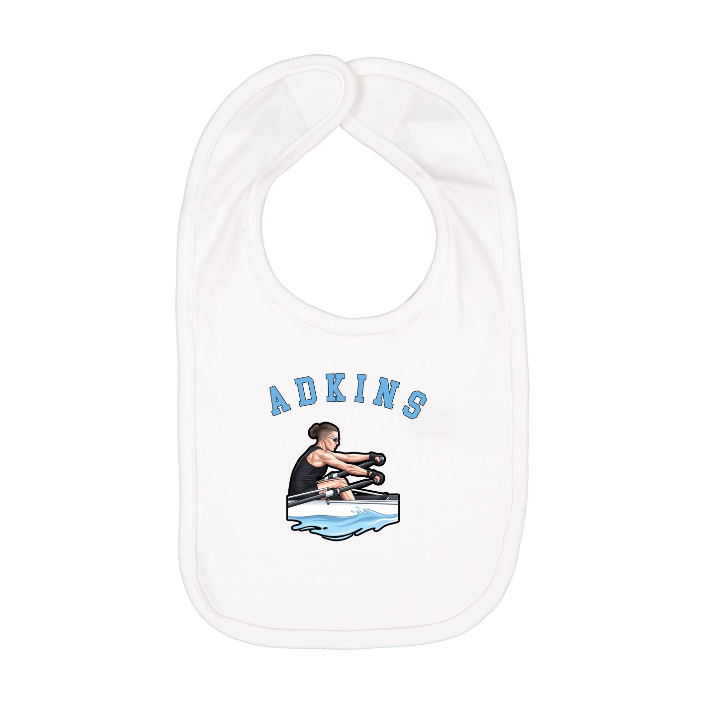 Infant Bib — Shirsey Arch in White