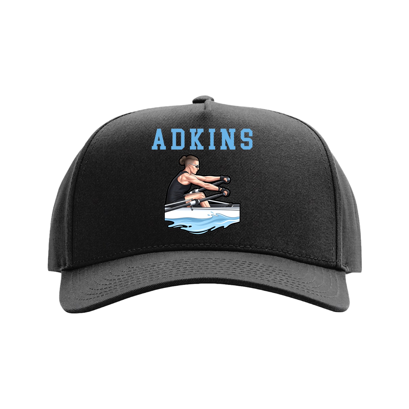 Full Fabric Five-Panel Champ Cap — Shirsey in Black