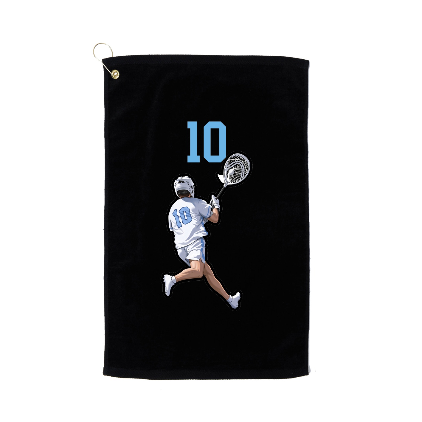 Golf Towel — Number Top in Black