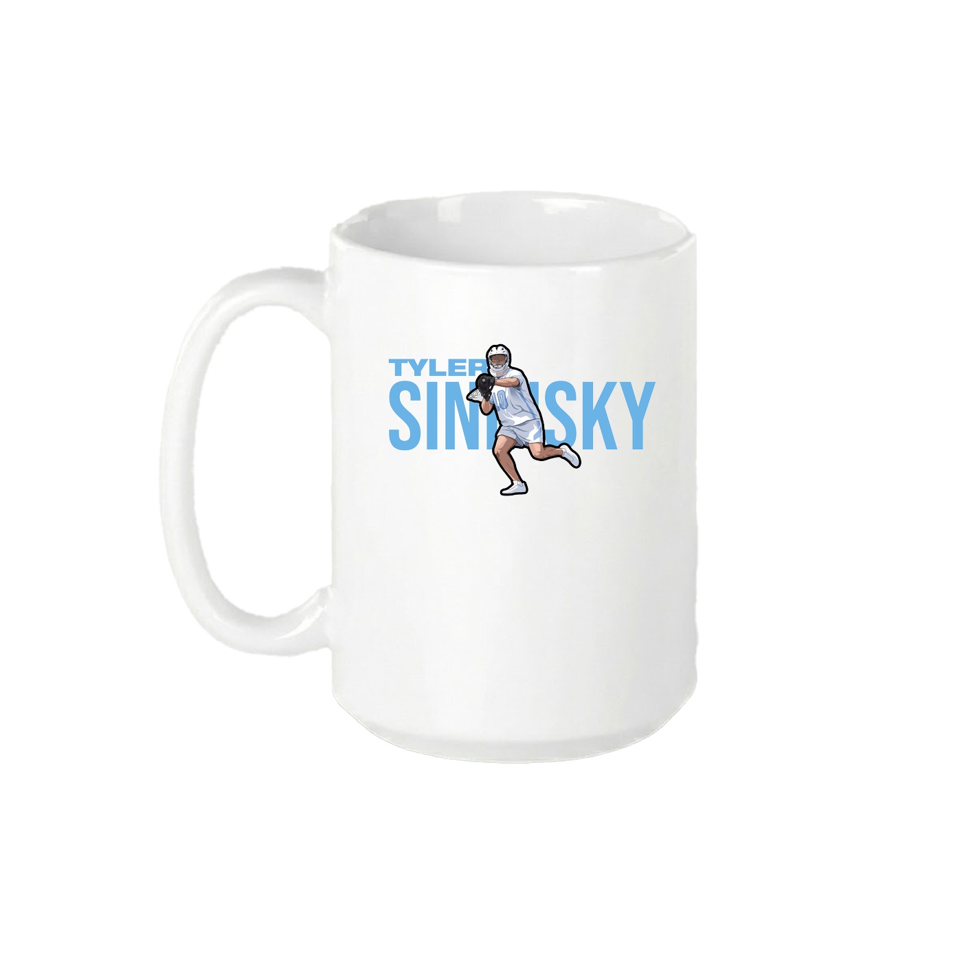 15oz Coffee Mug — Player Name in White