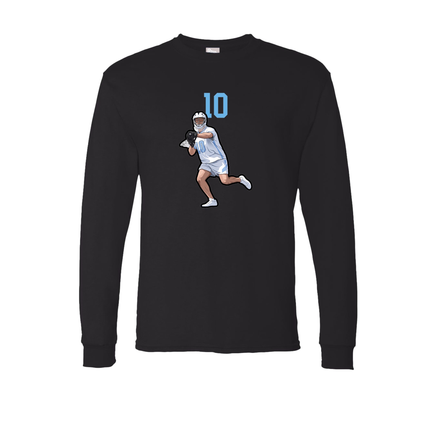 Long Sleeve Tee — Number Top in Black