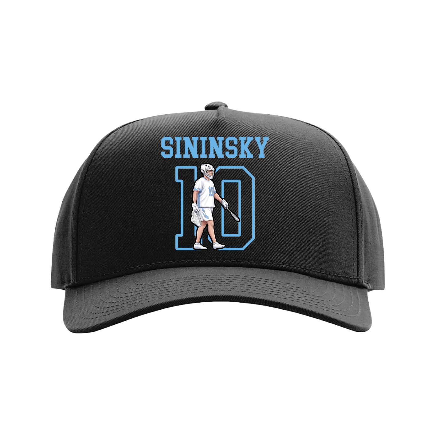 Full Fabric Five-Panel Champ Cap — Shirsey in Black