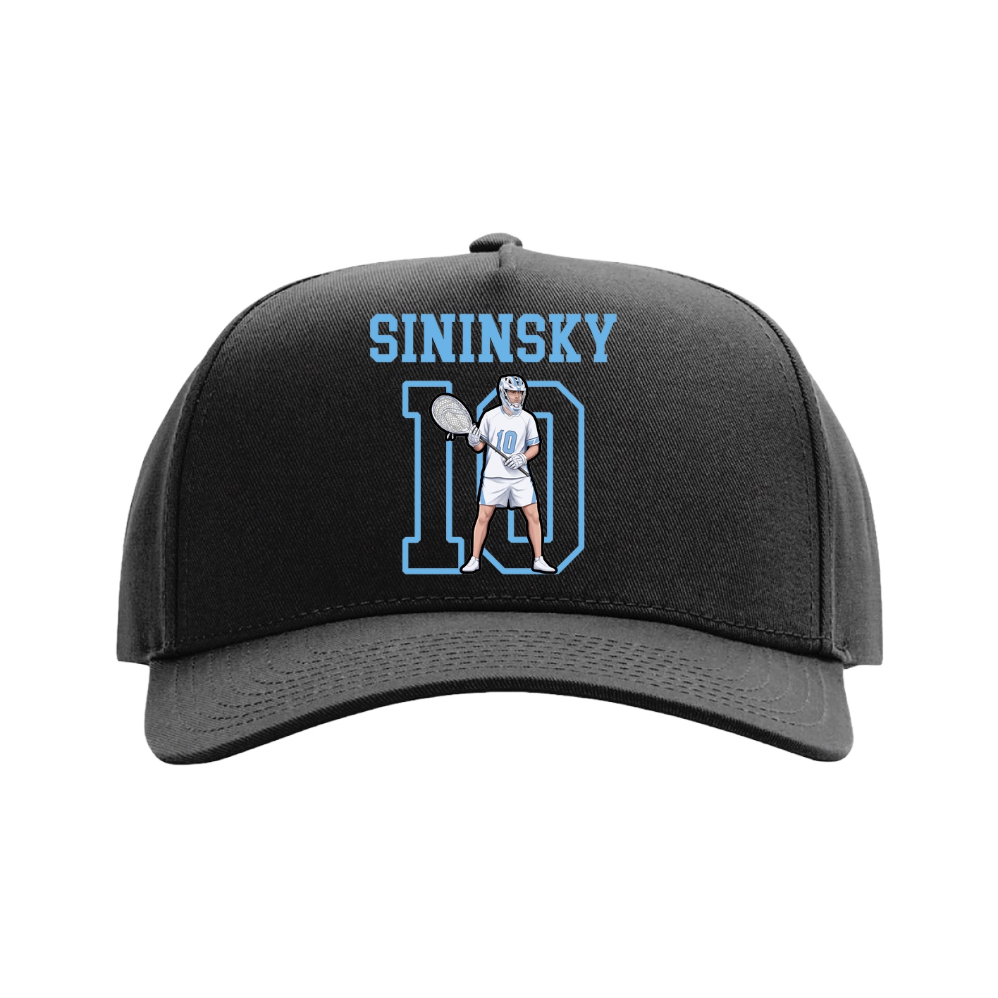 Full Fabric Five-Panel Champ Cap — Shirsey in Black