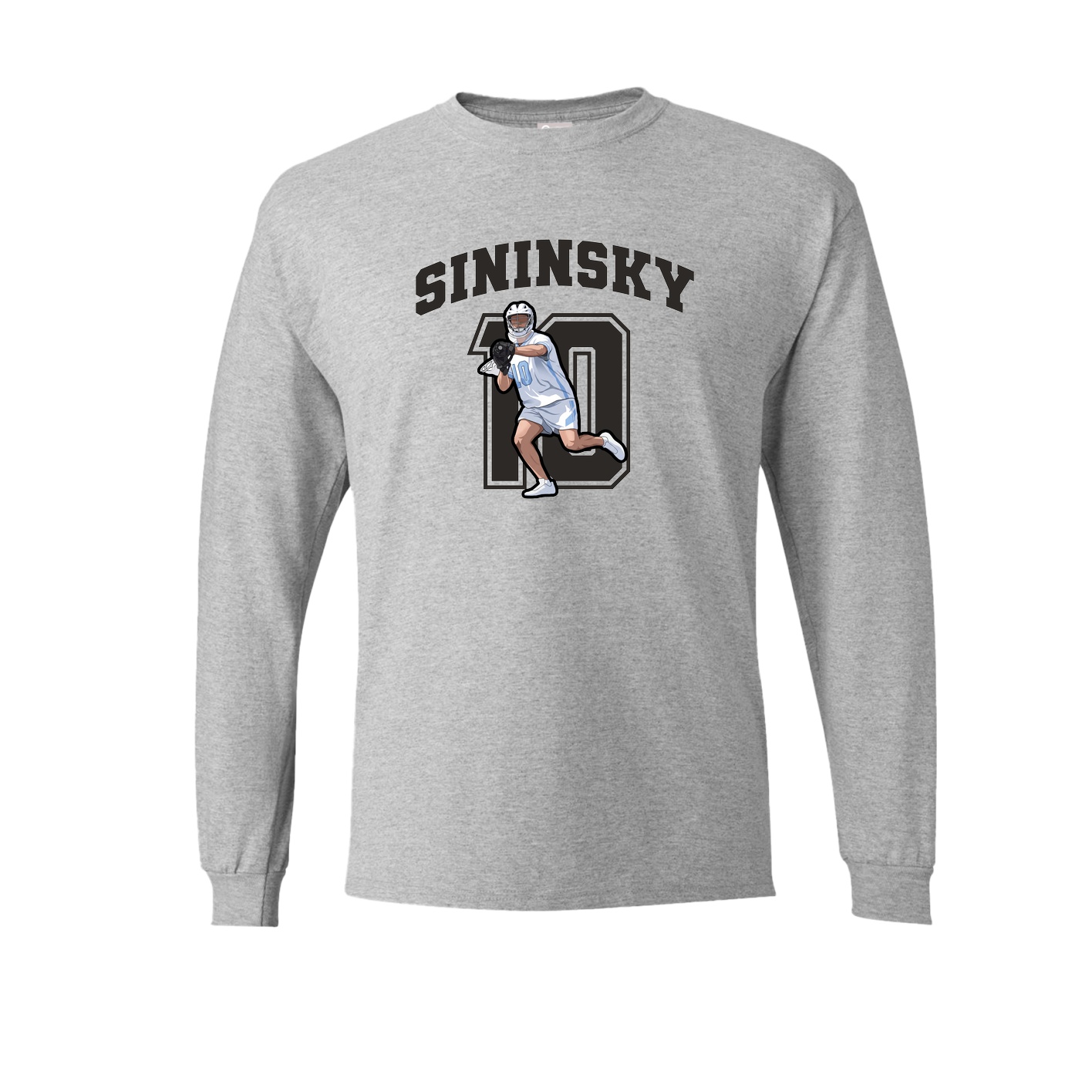 Long Sleeve Tee — Number in Grey