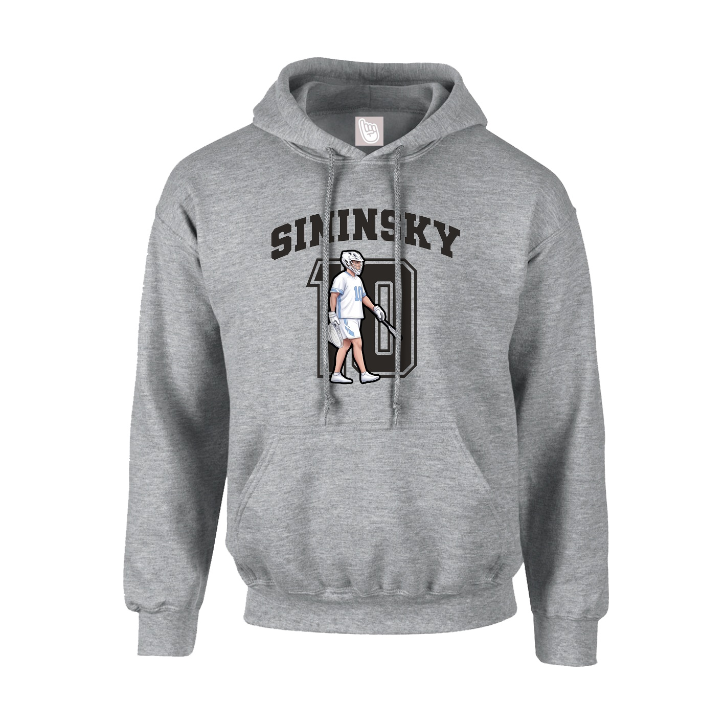 Youth Hoodie — Number in Grey