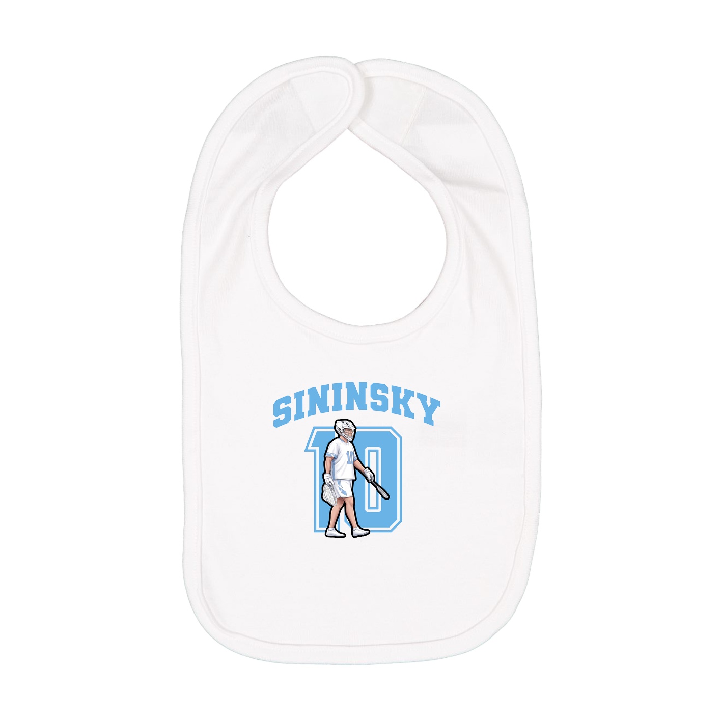 Infant Bib — Number in White