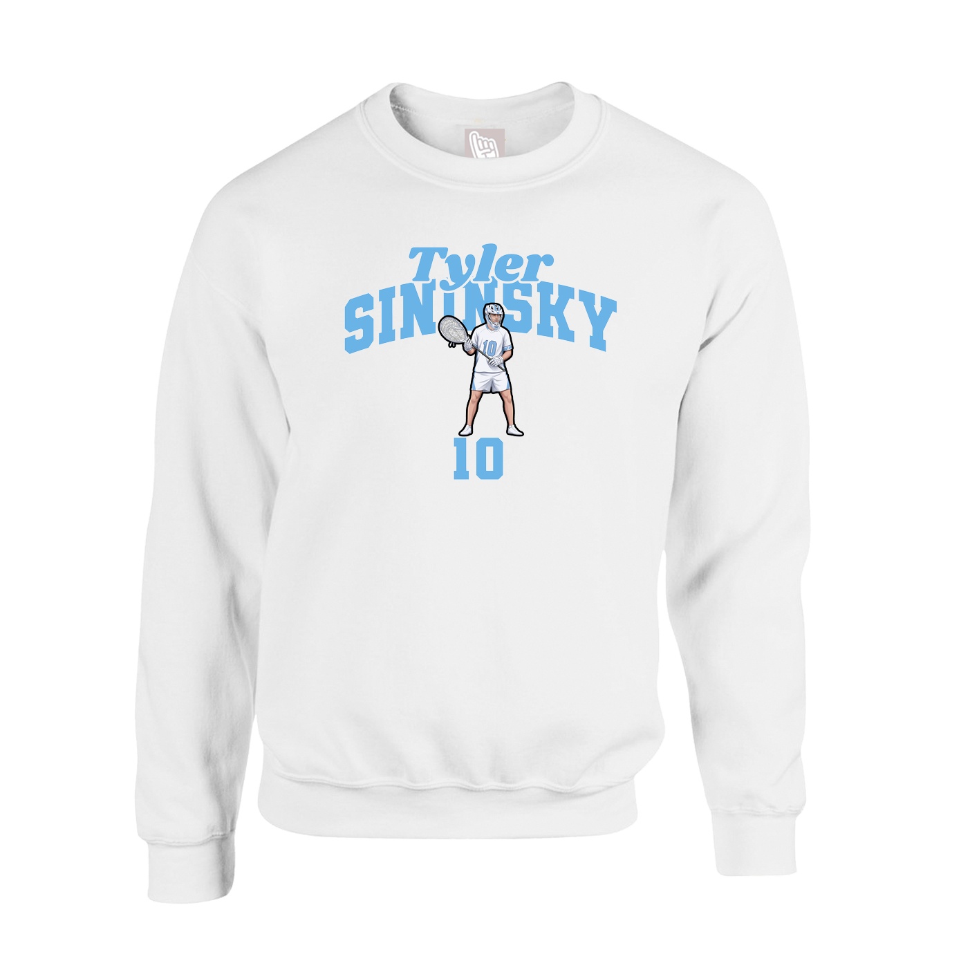 Fleece Crew — Signature Arch in White