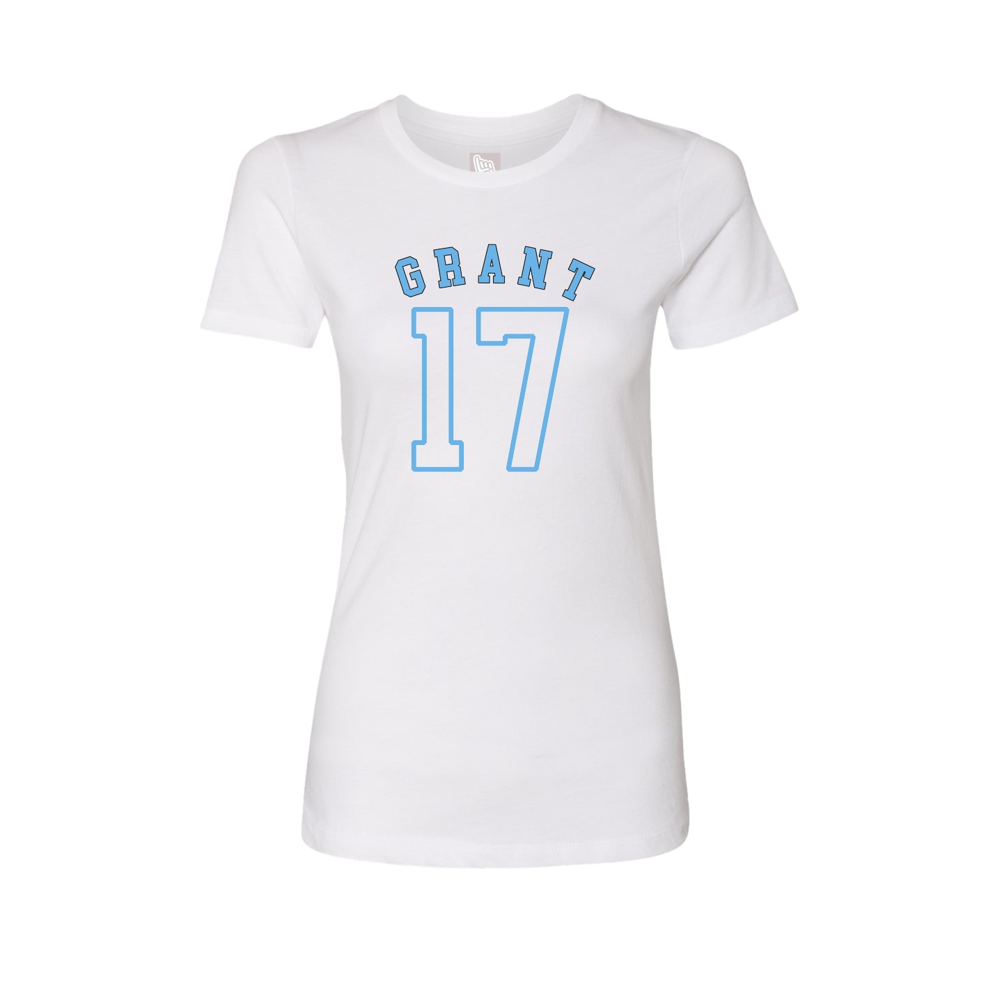 Fitted Women's Tee — Shirsey Arch in White