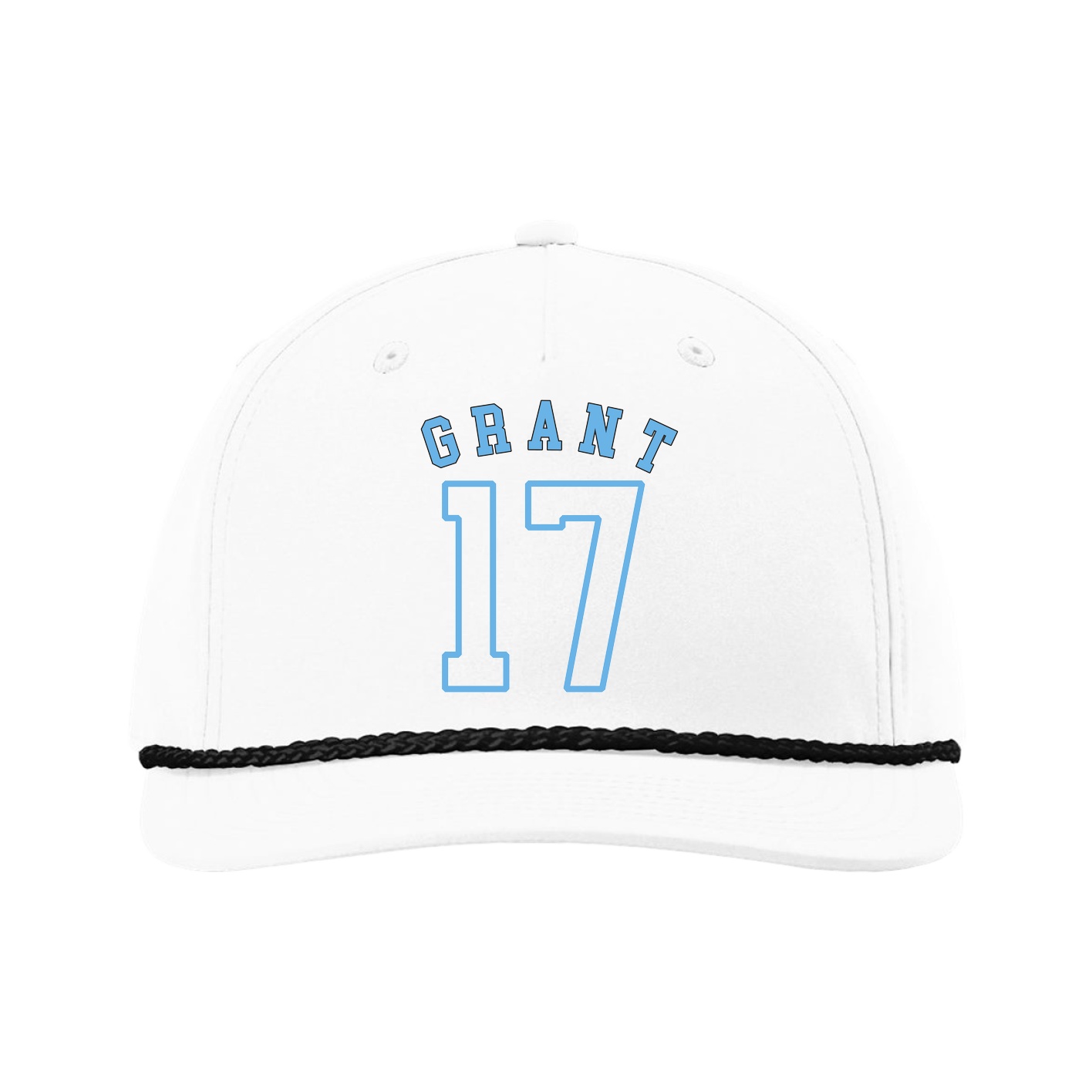 Five-Panel Classic Rope Cap — Shirsey Arch in White