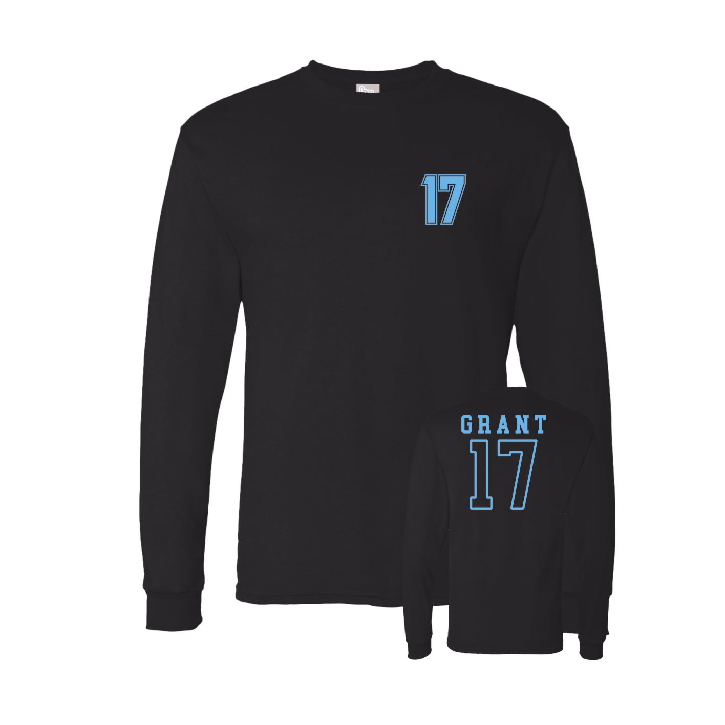 Long Sleeve Tee — Chest Back in Black