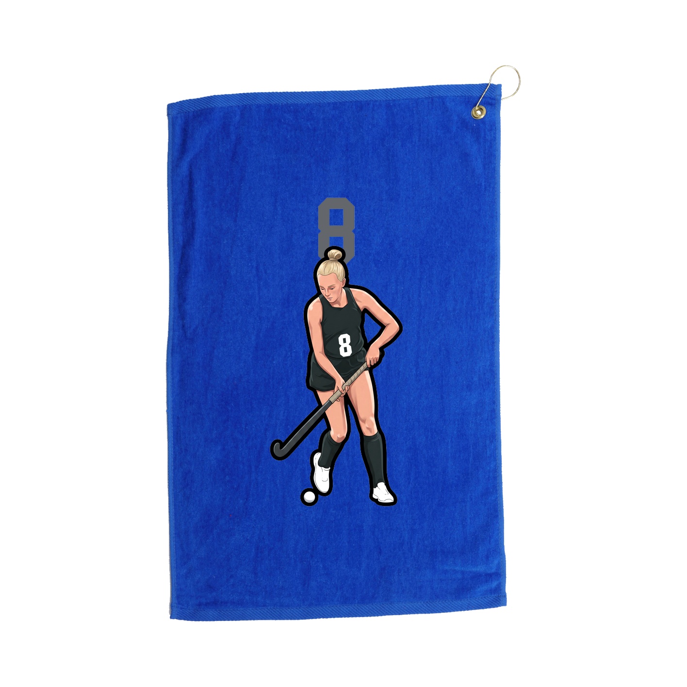 Golf Towel — Number Top in Royal