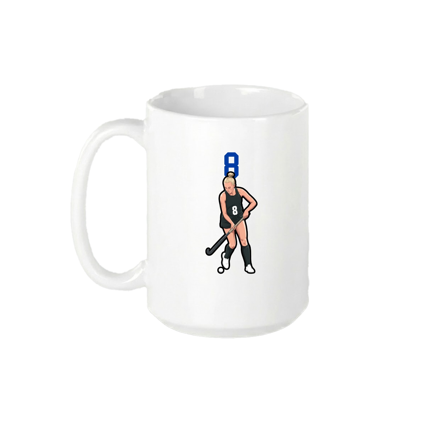 15oz Coffee Mug — Number Top in White