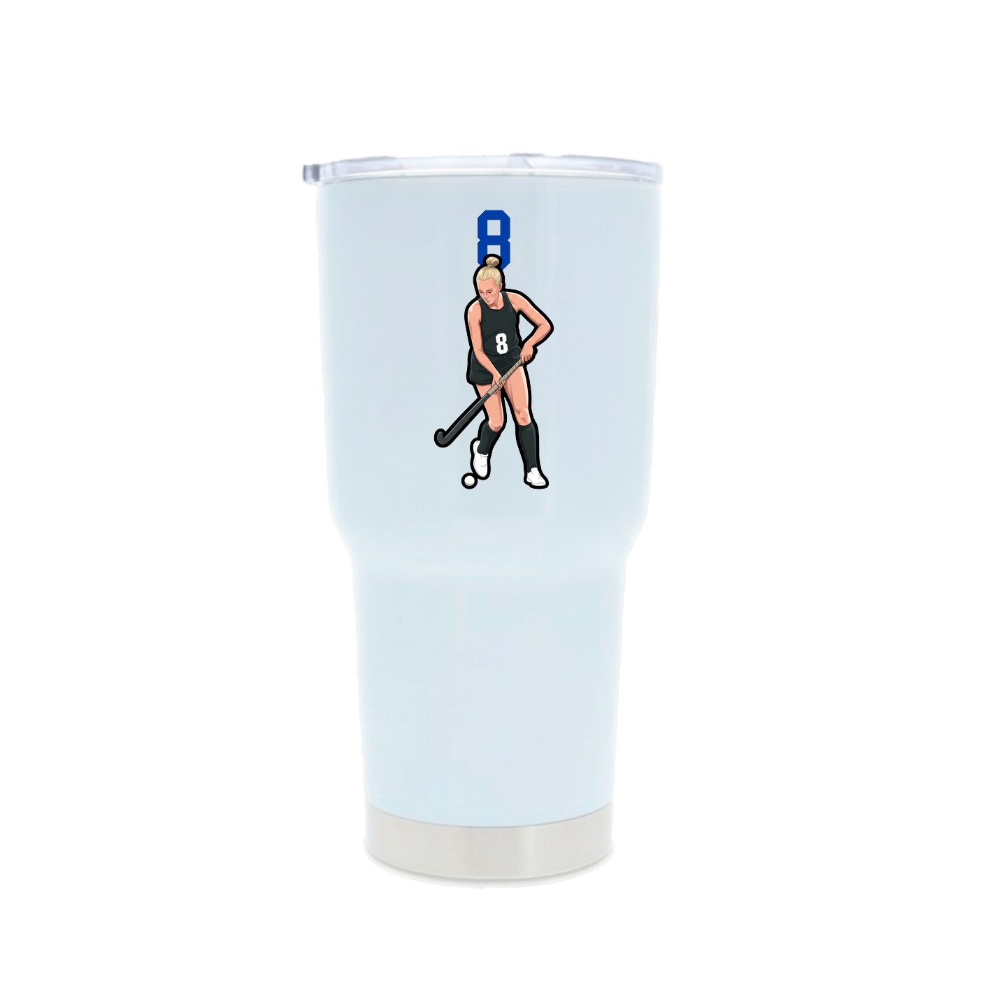 30oz Stainless Steel Tumbler — Number Top in White
