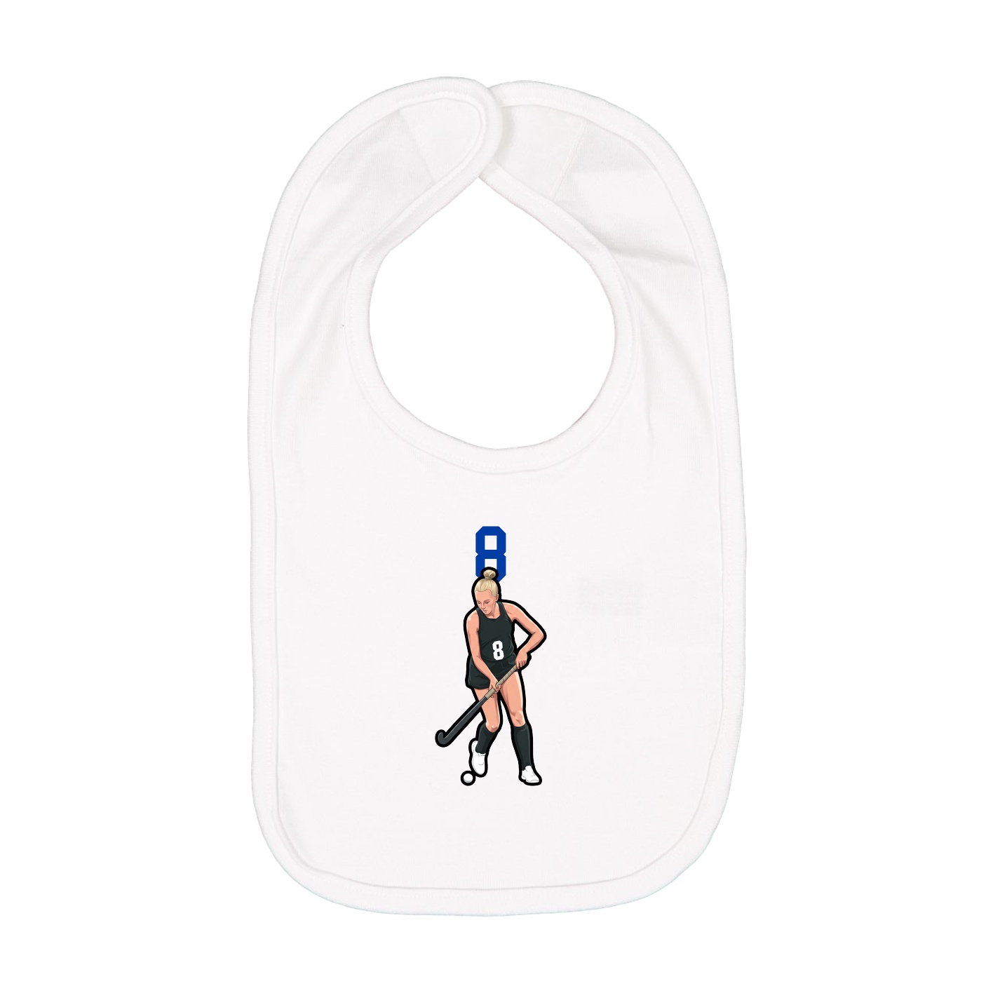 Infant Bib — Number Top in White