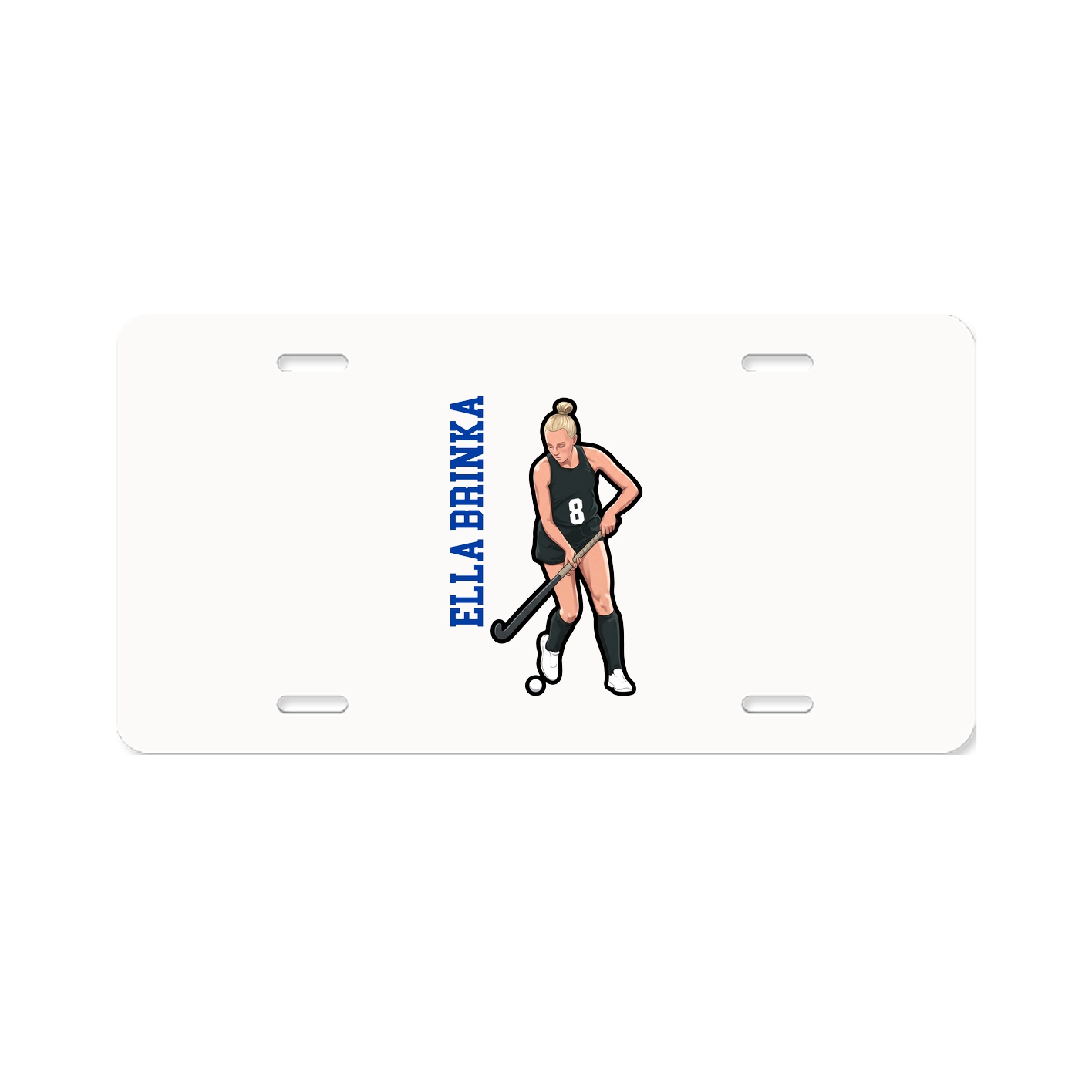License Plate — Name Vertical in Classic