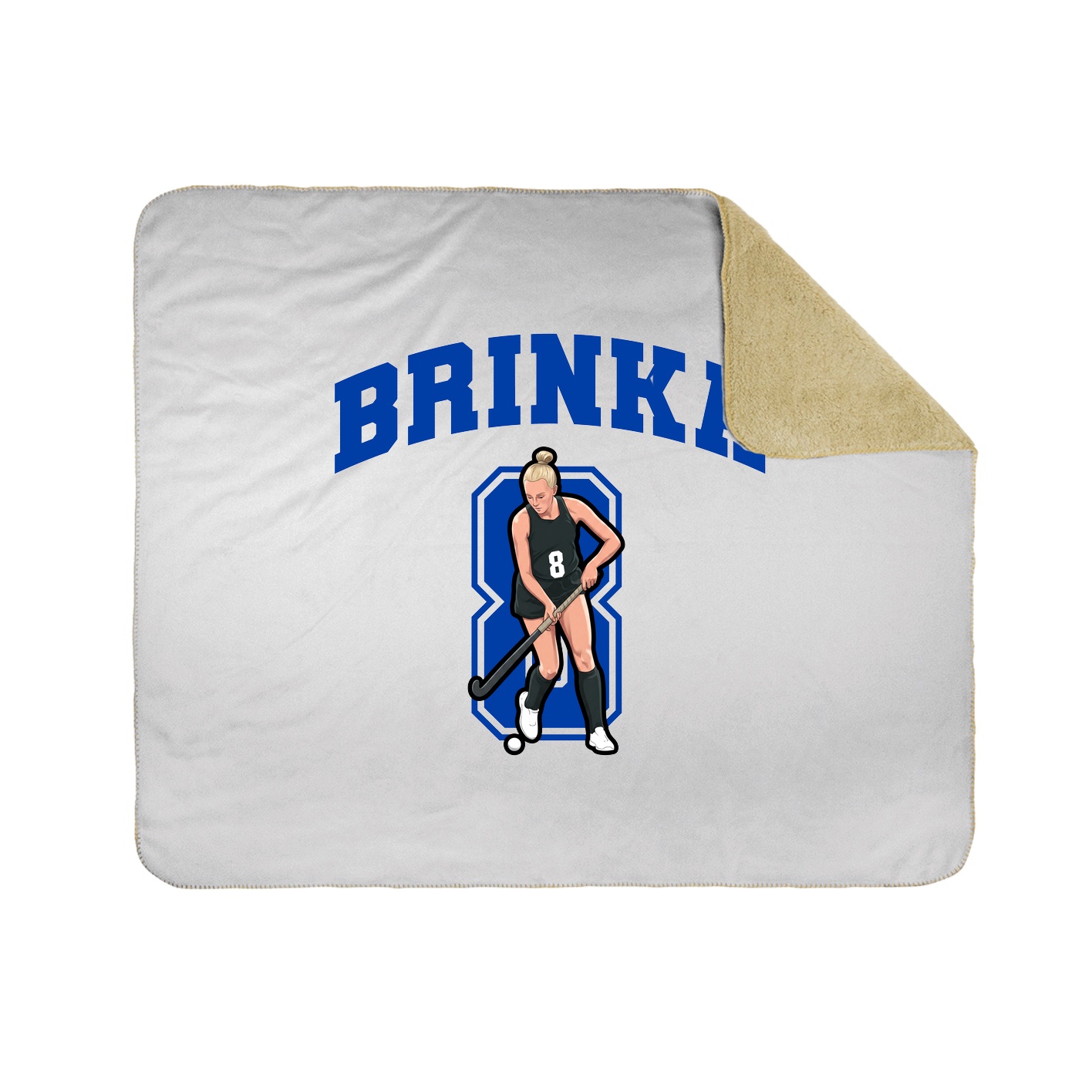 Throw Blanket — Number in White