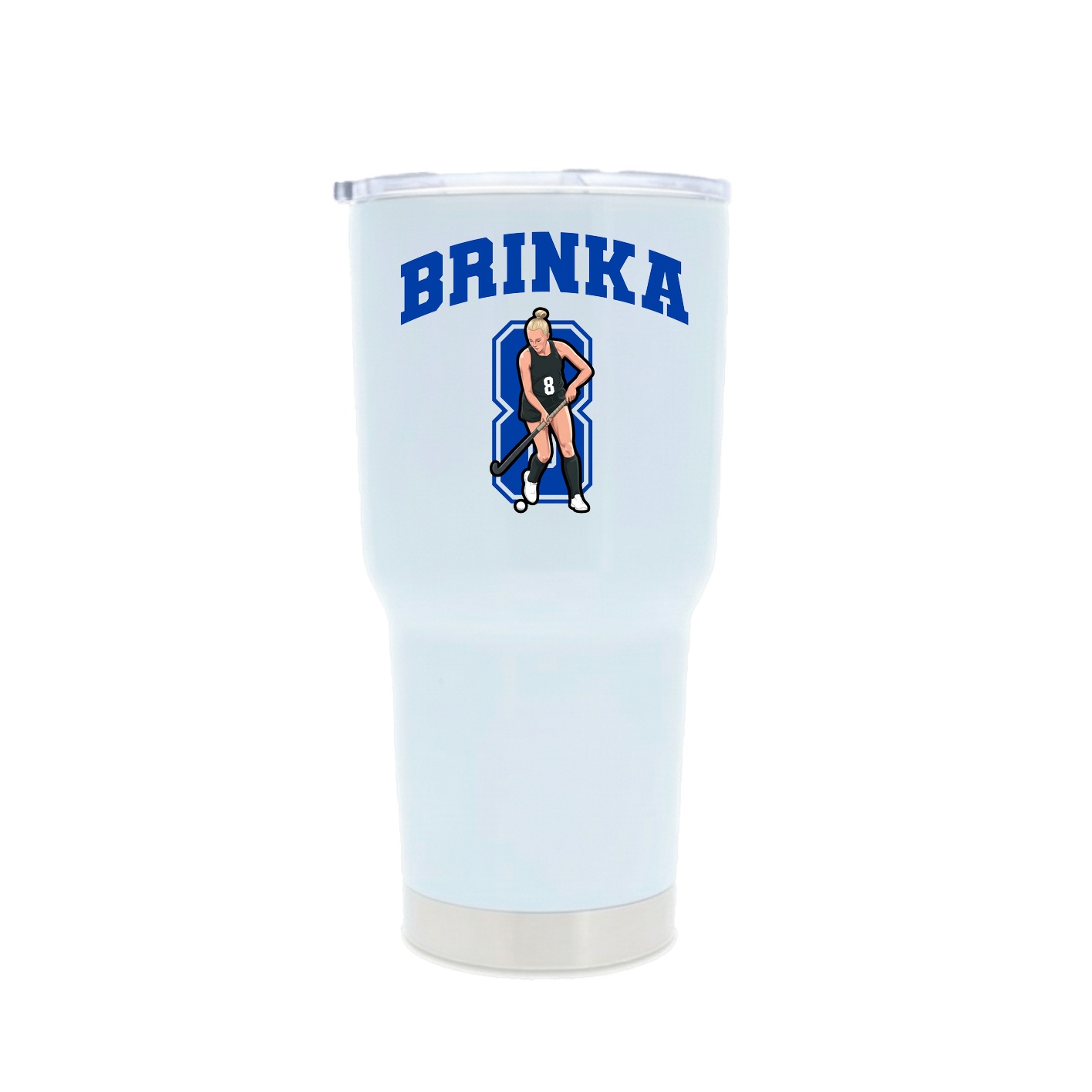 30oz Stainless Steel Tumbler — Number in White