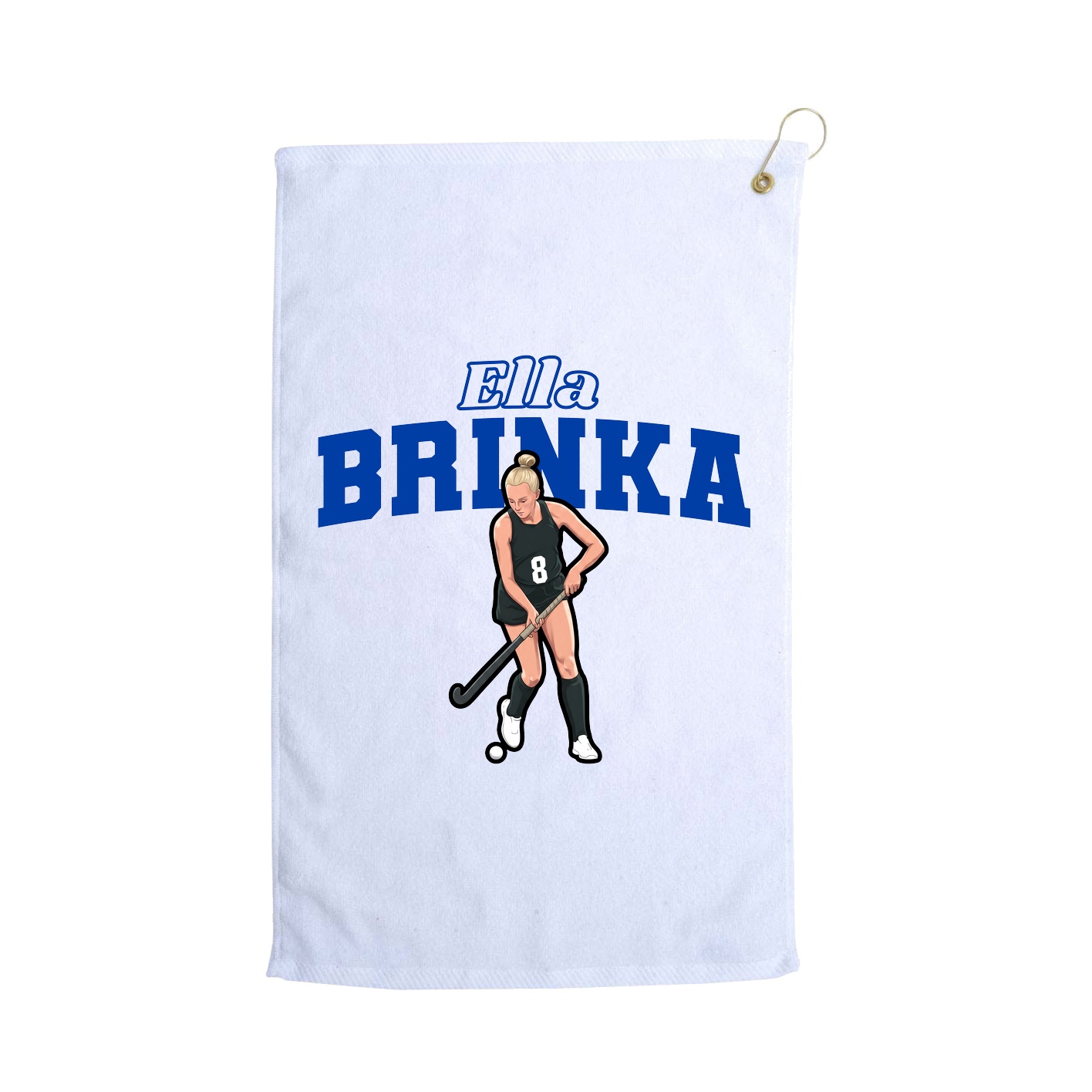 Golf Towel — Name Arch in White