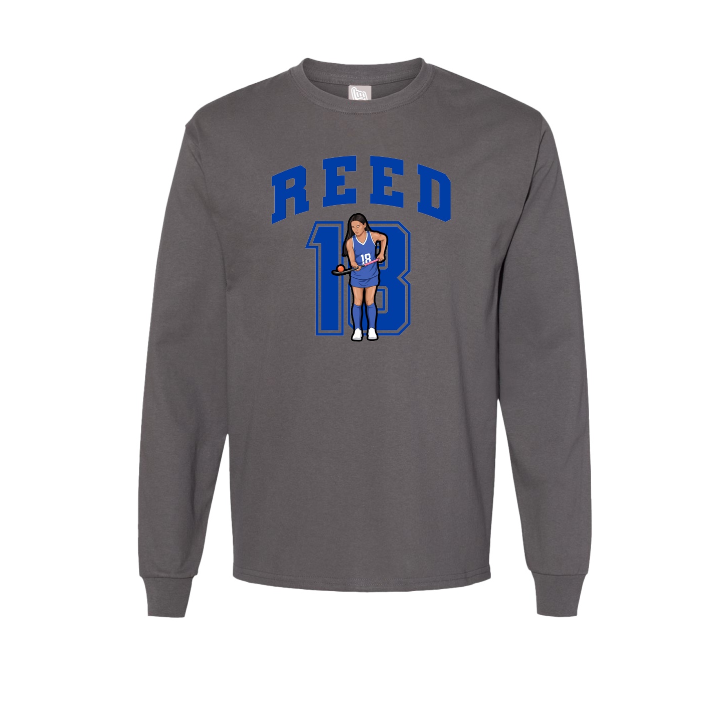 Long Sleeve Tee — Number in Grey