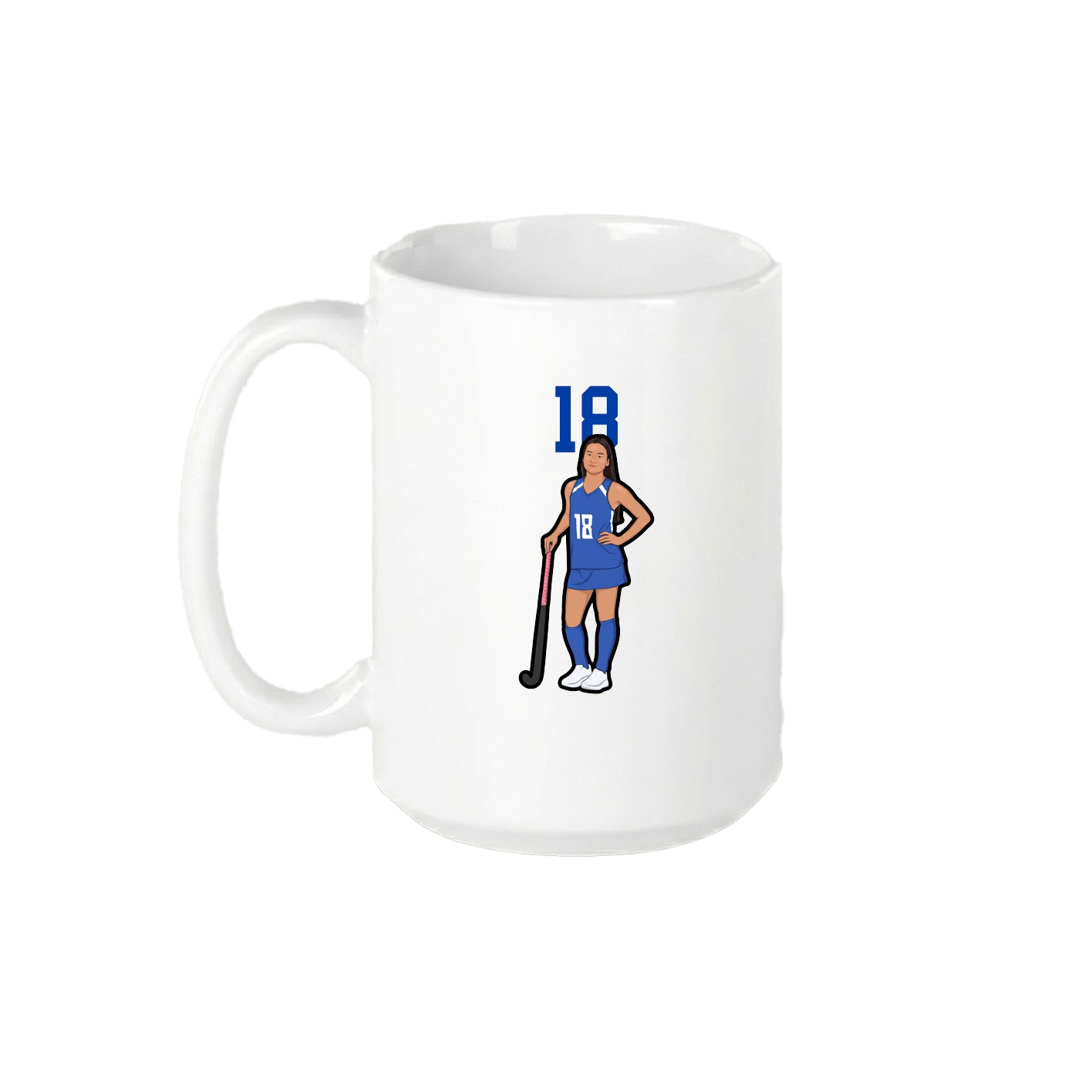 15oz Coffee Mug — Number Top in White
