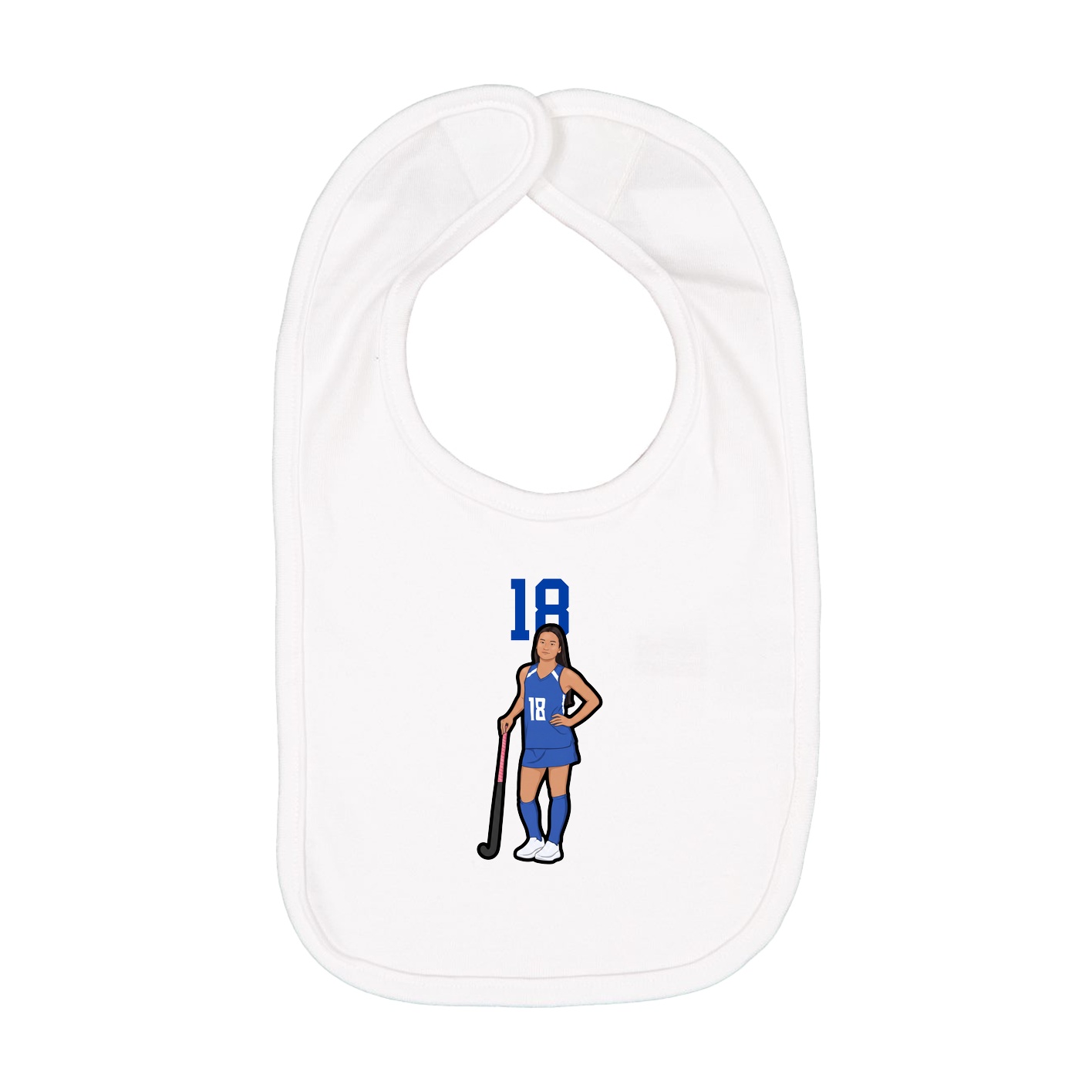Infant Bib — Number Top in White