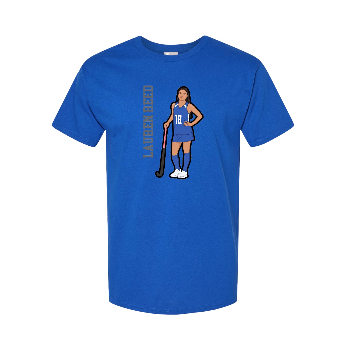 Tee — Name Vertical in Royal