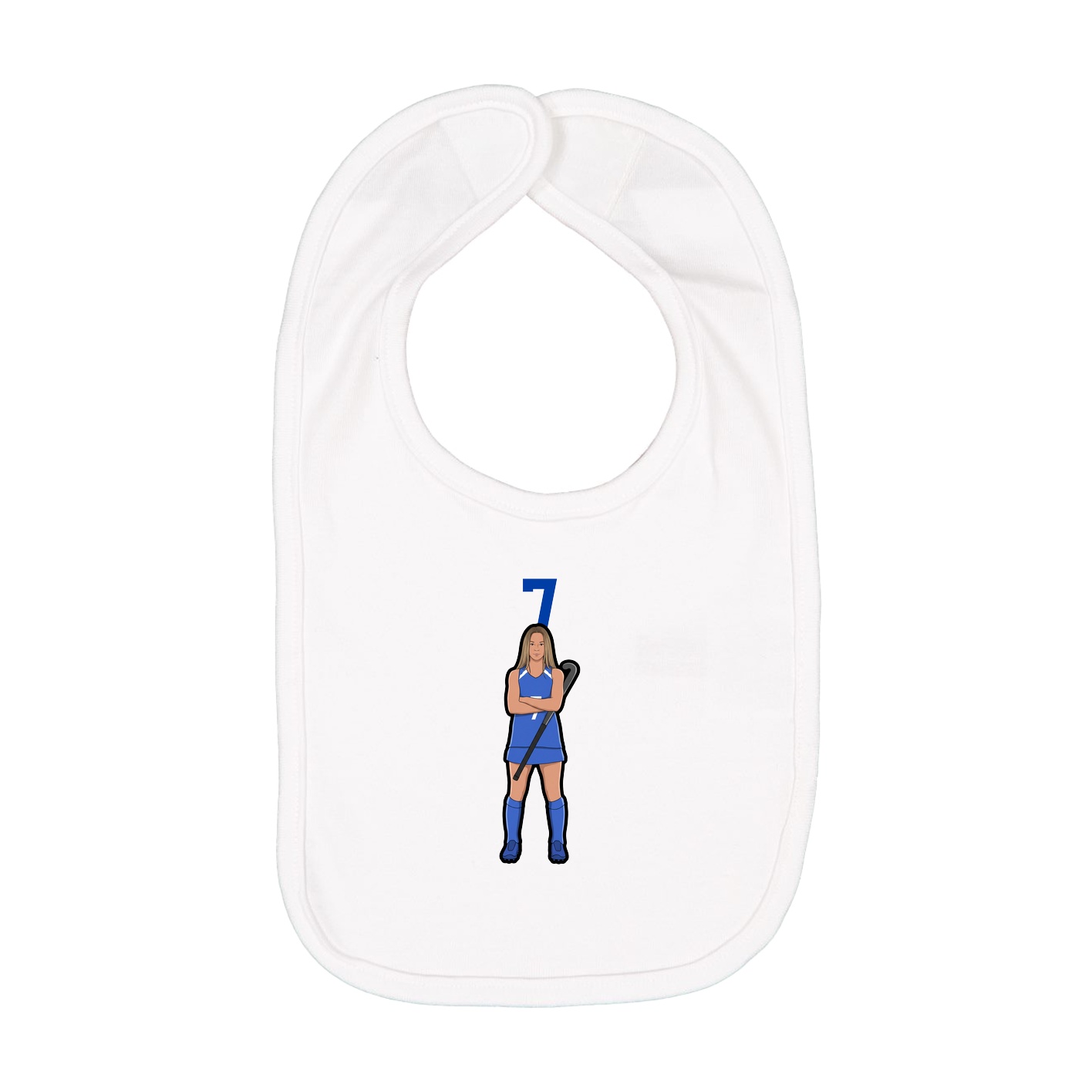 Infant Bib — Number Top in White