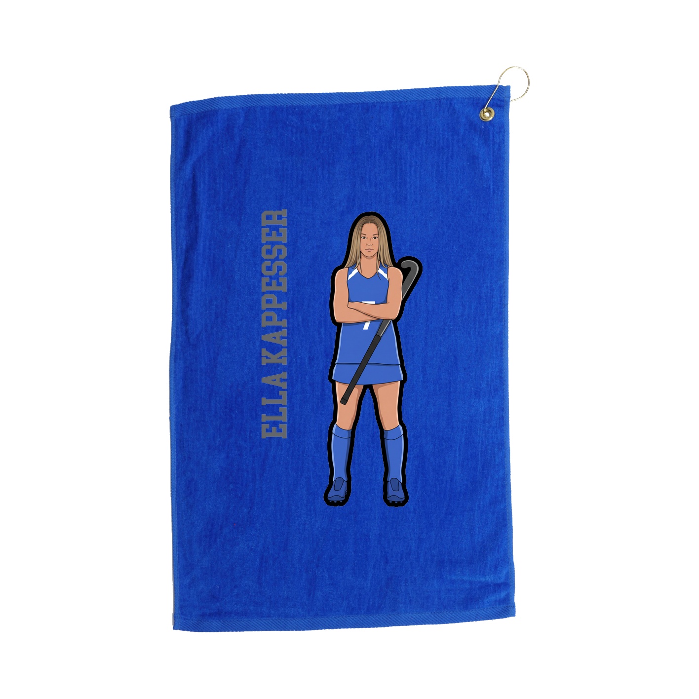 Golf Towel — Name Vertical in Royal