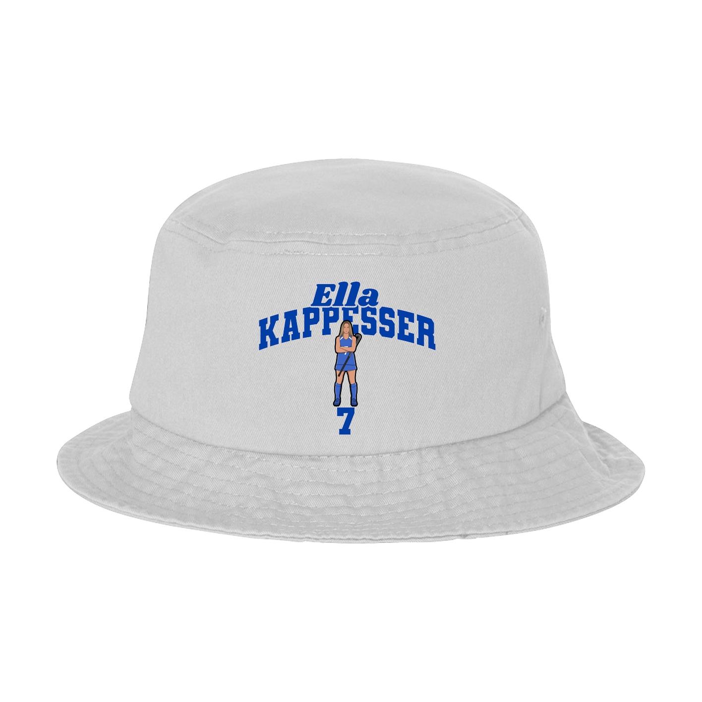 Bucket Cap — Signature Arch in White