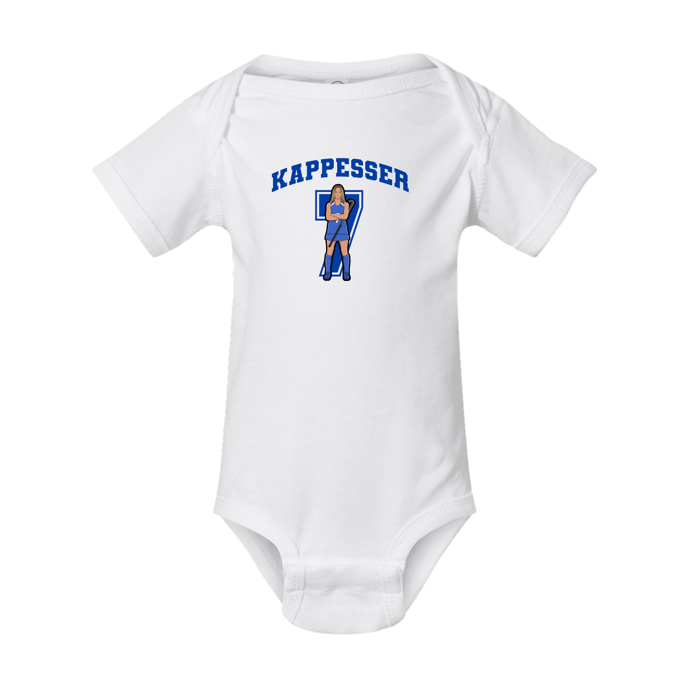 Baby Onesie — Number in White