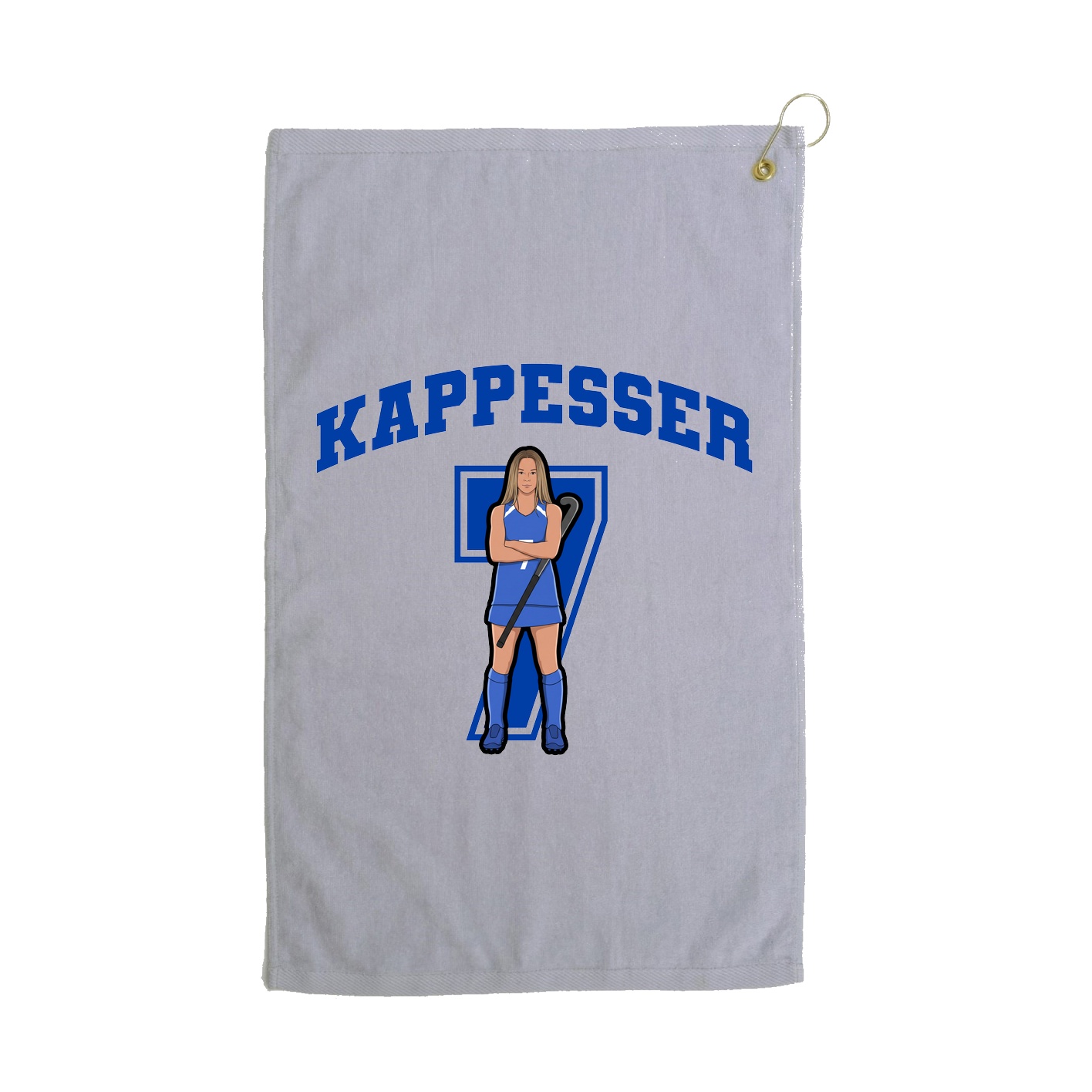 Golf Towel — Number in Grey