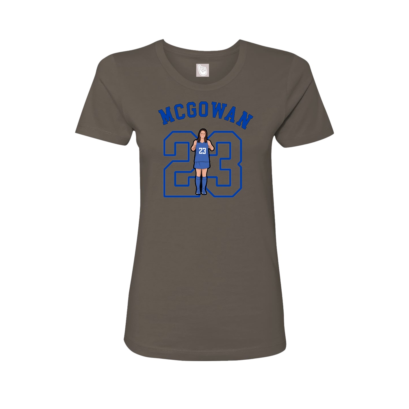 Fitted Women's Tee — Shirsey Arch in Grey