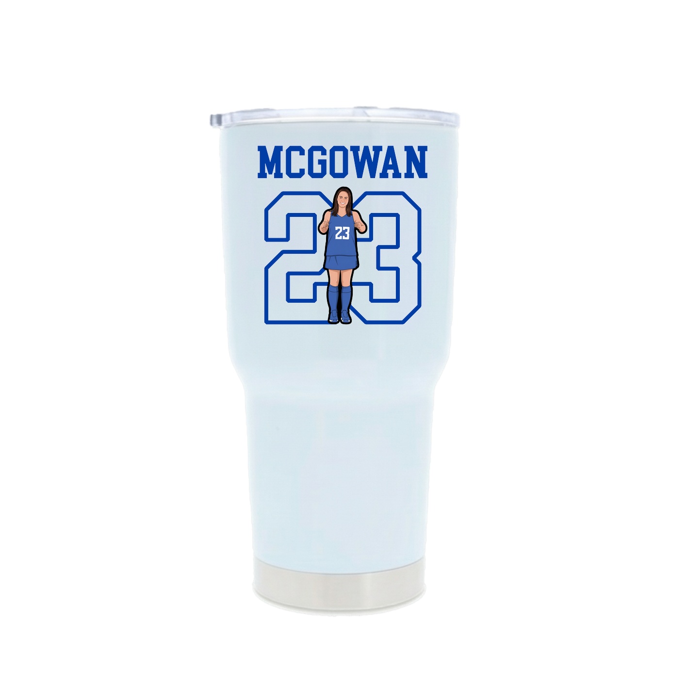 30oz Stainless Steel Tumbler — Shirsey in White