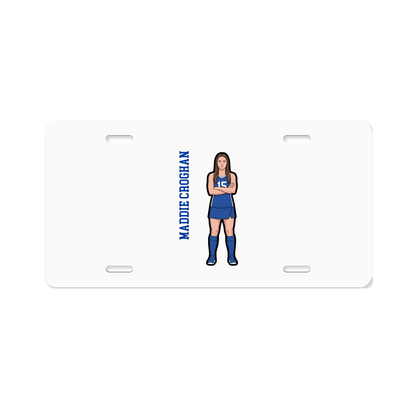 License Plate — Name Vertical in Classic