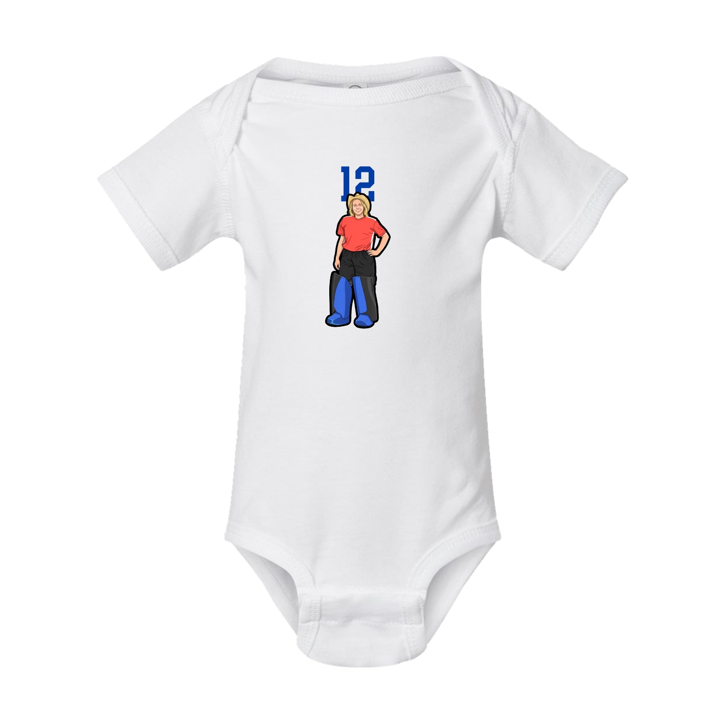 Baby Onesie — Number Top in White
