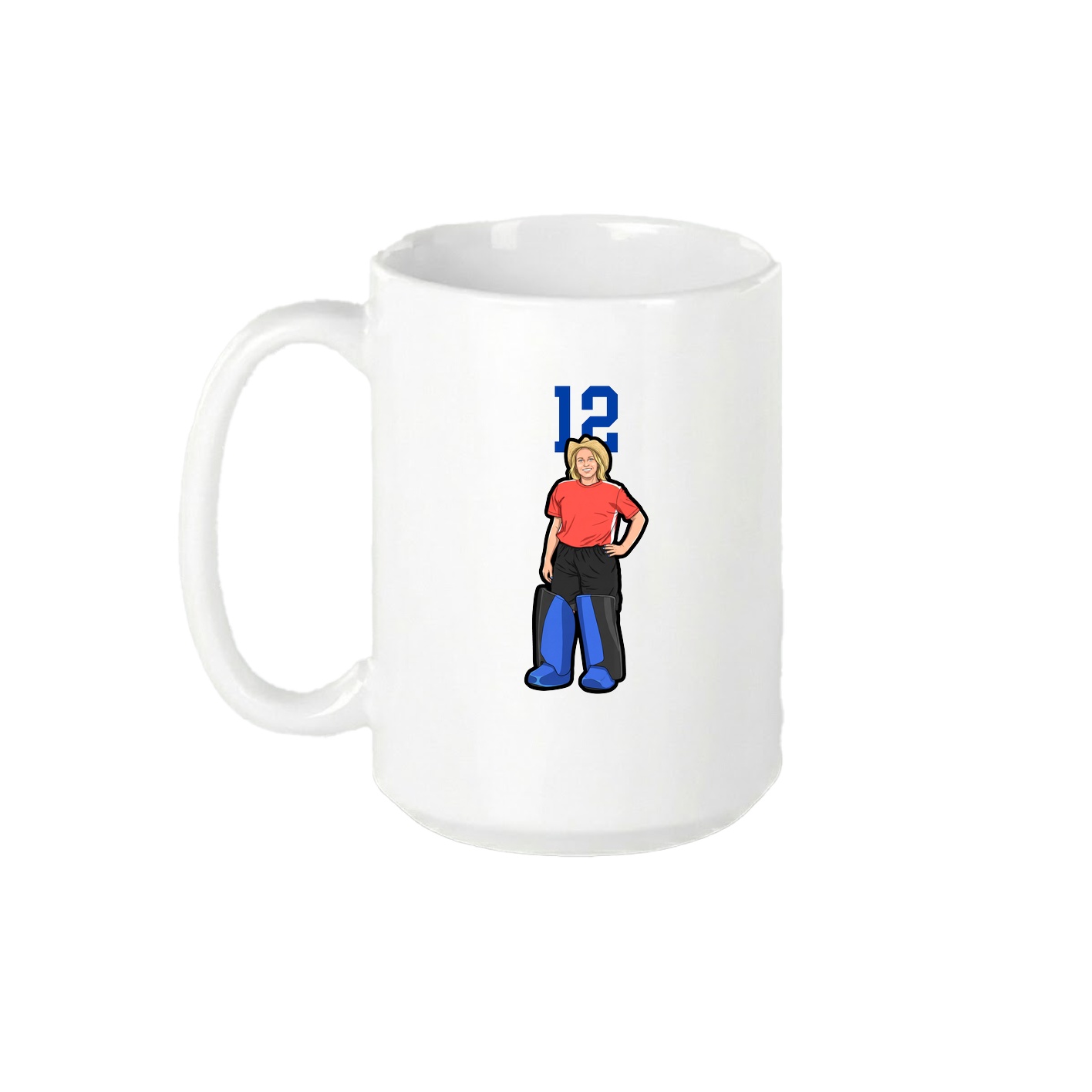 15oz Coffee Mug — Number Top in White