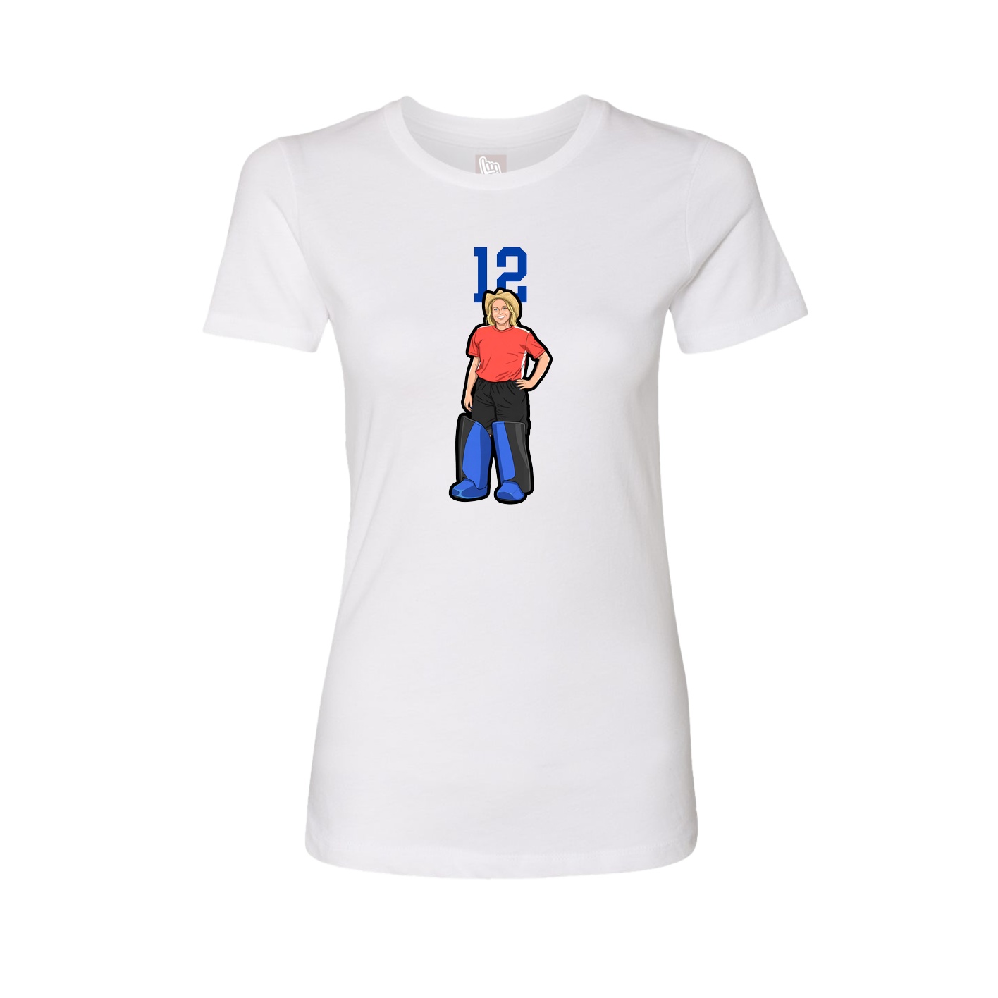 Fitted Women's Tee — Number Top in White
