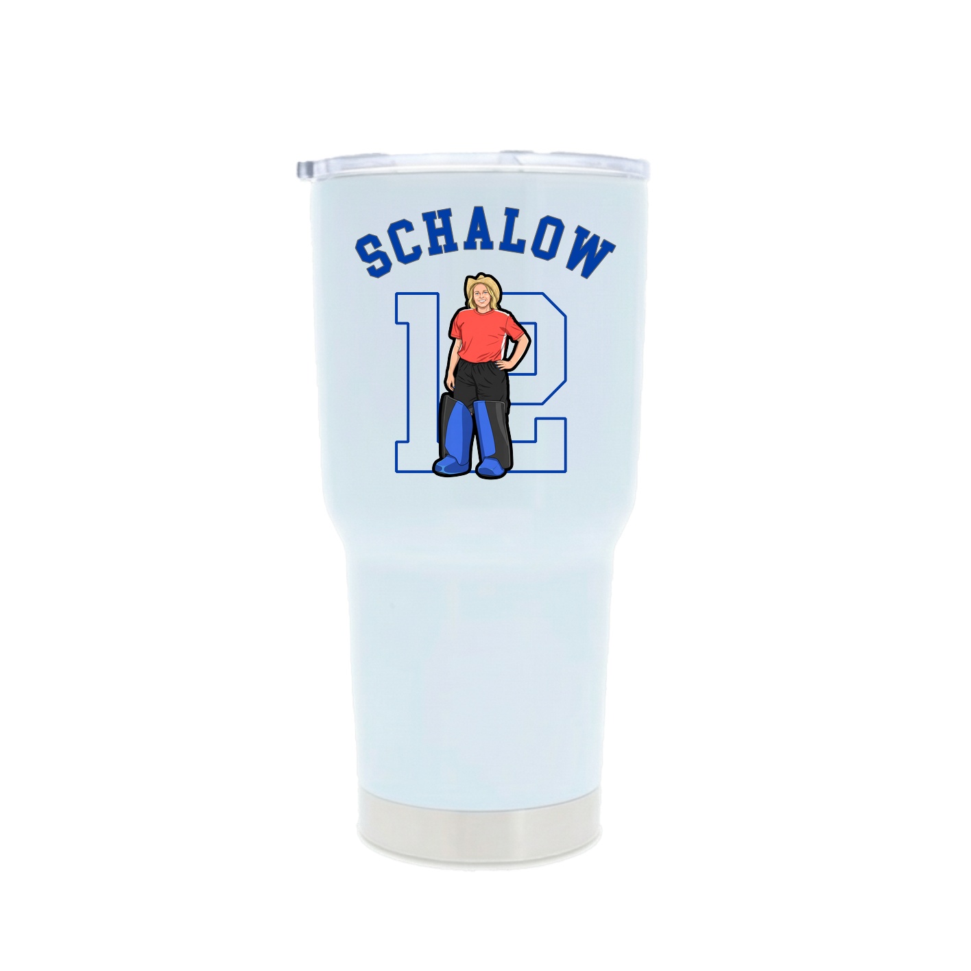 30oz Stainless Steel Tumbler — Shirsey Arch in White