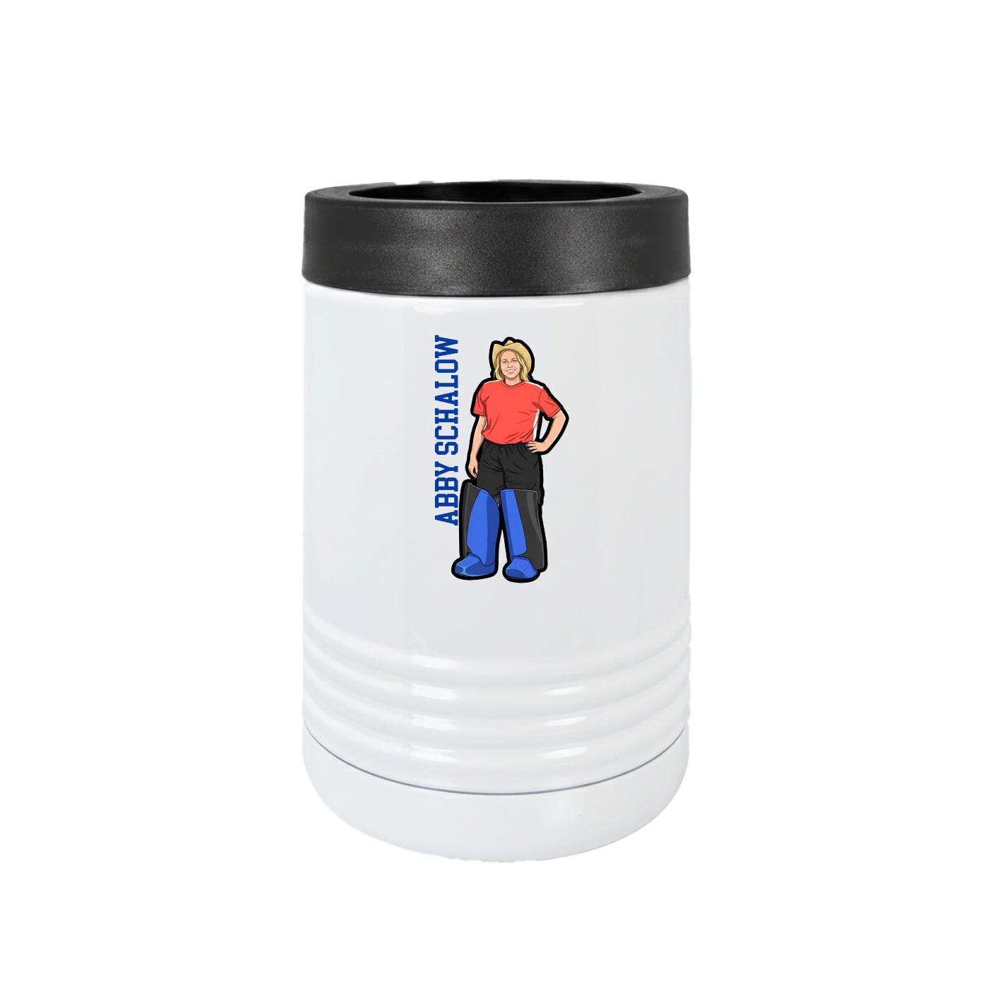 Beverage Holder — Name Vertical in White