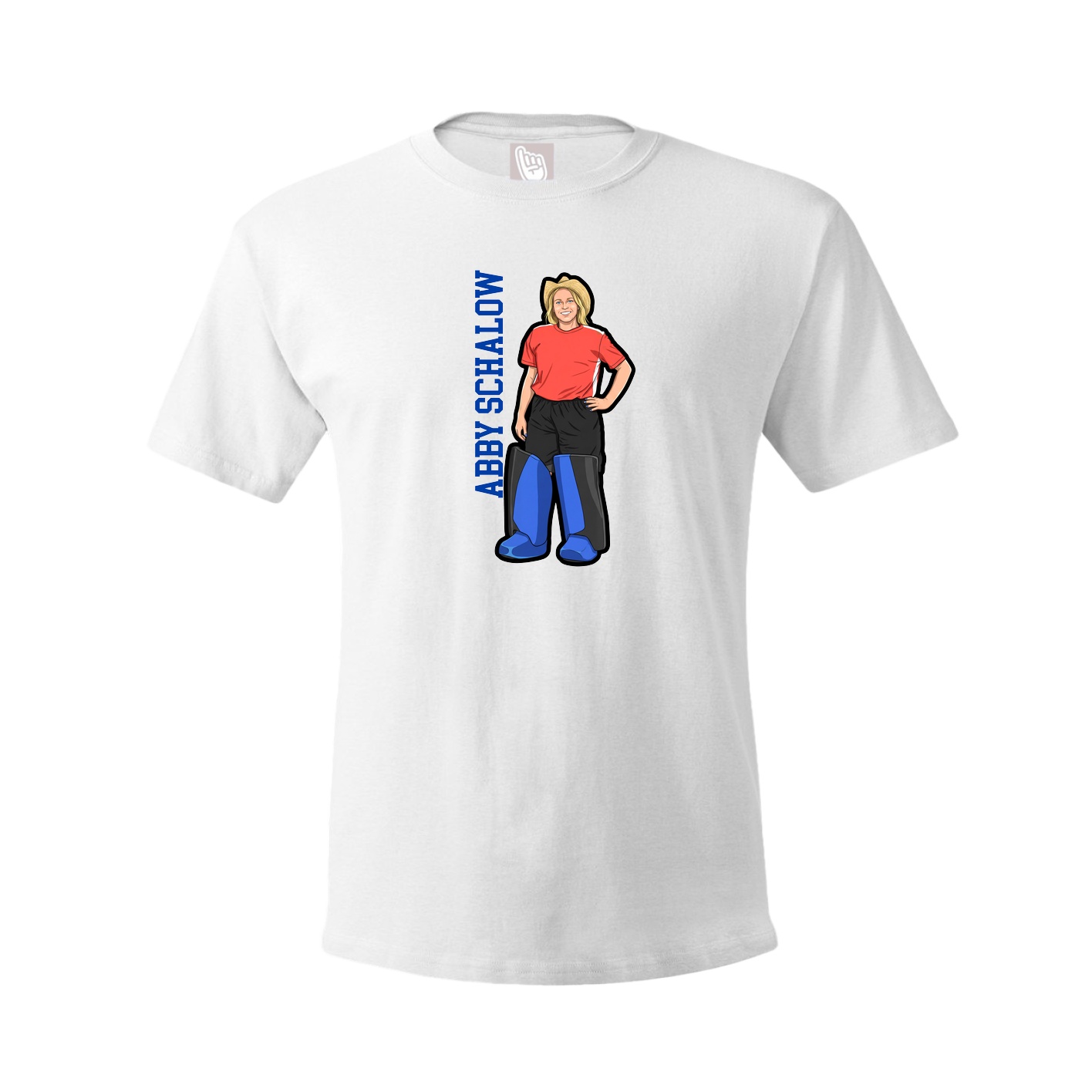 Tee — Name Vertical in White