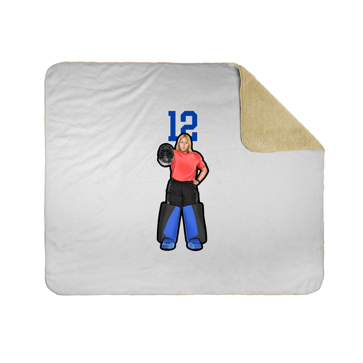 Throw Blanket — Number Top in White