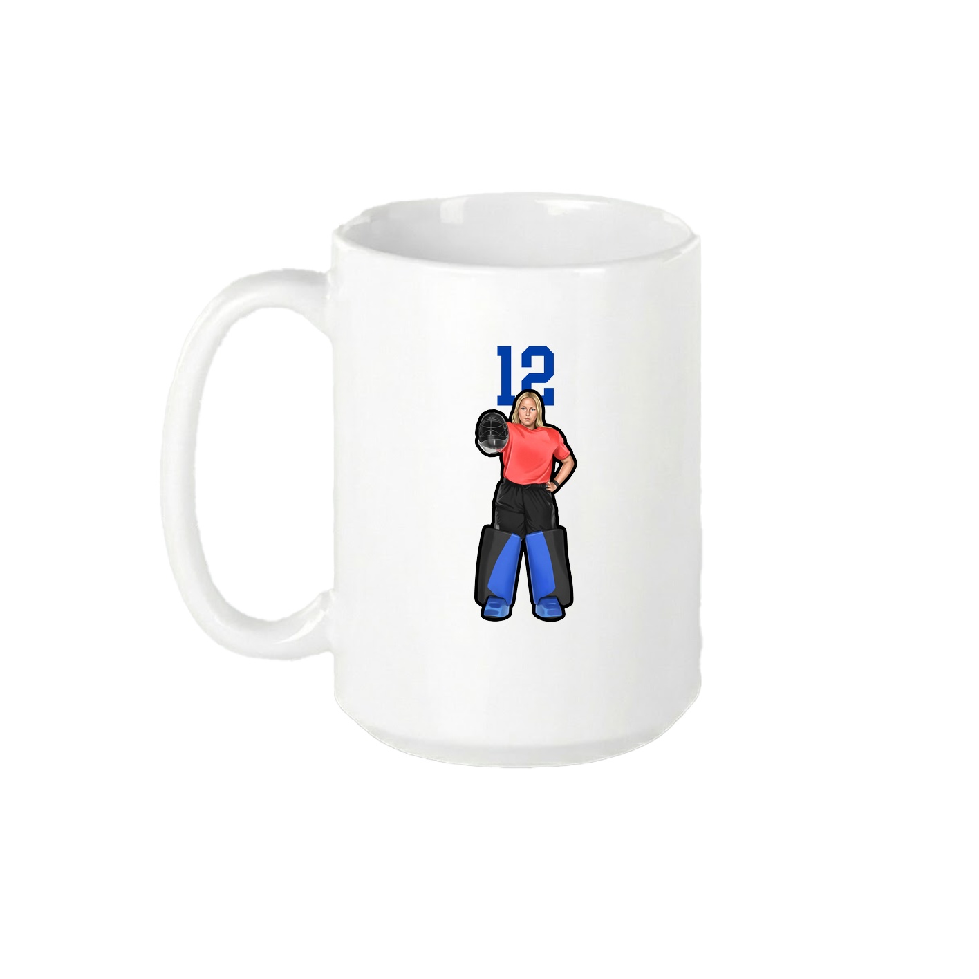 15oz Coffee Mug — Number Top in White